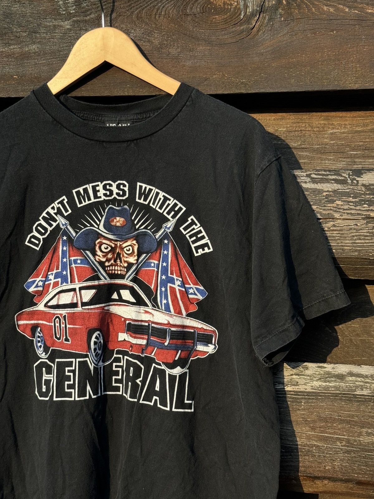Vintage 90’s Don’t Mess With The General Lee Vintage black tee Dodge Size US L / EU 52-54 / 3 - 3 Thumbnail