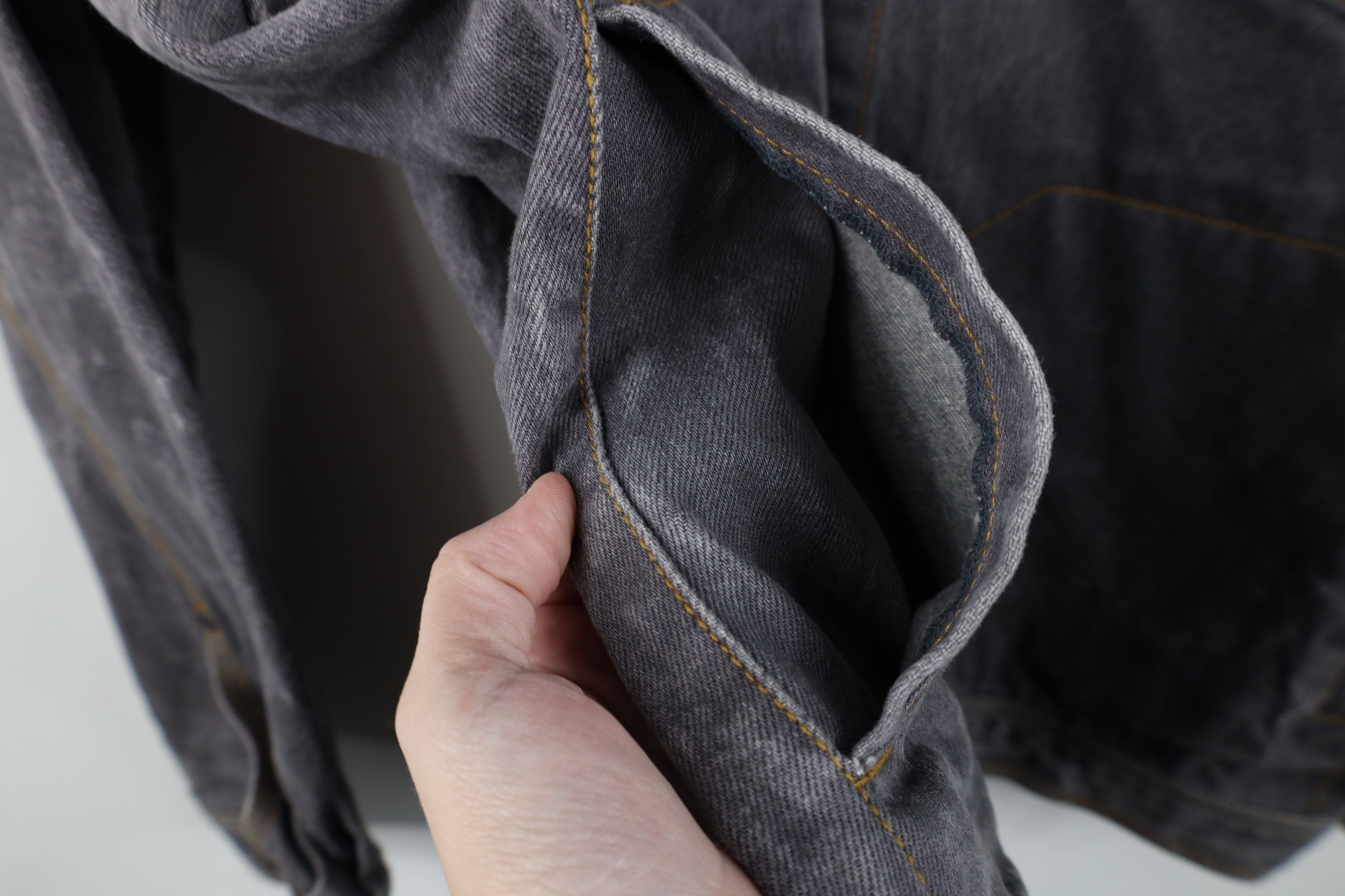 Vintage Vintage 90s Y2K Streetwear Fit Denim Trucker Jacket Gray Size US M / EU 48-50 / 2 - 8 Thumbnail