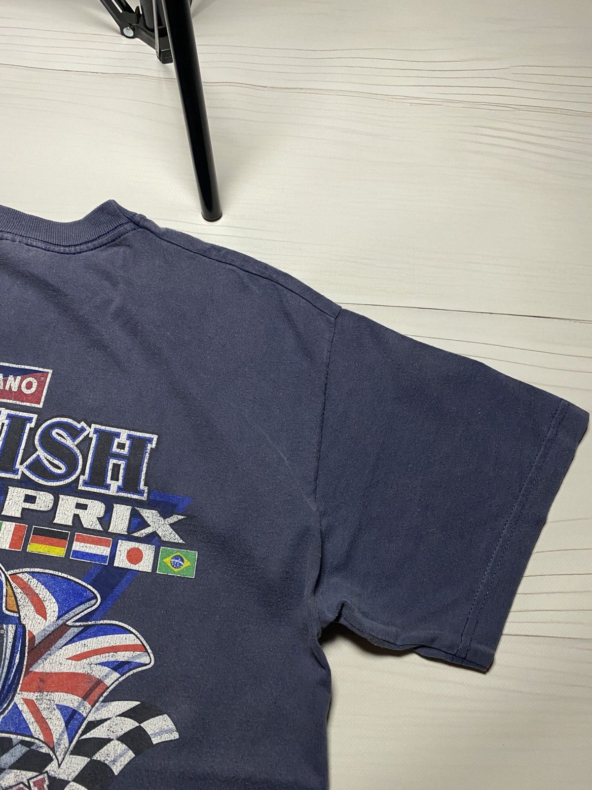 Vintage Vintage British Grand Prix 2002 motorcycle faded t shirt Size US L / EU 52-54 / 3 - 10 Thumbnail