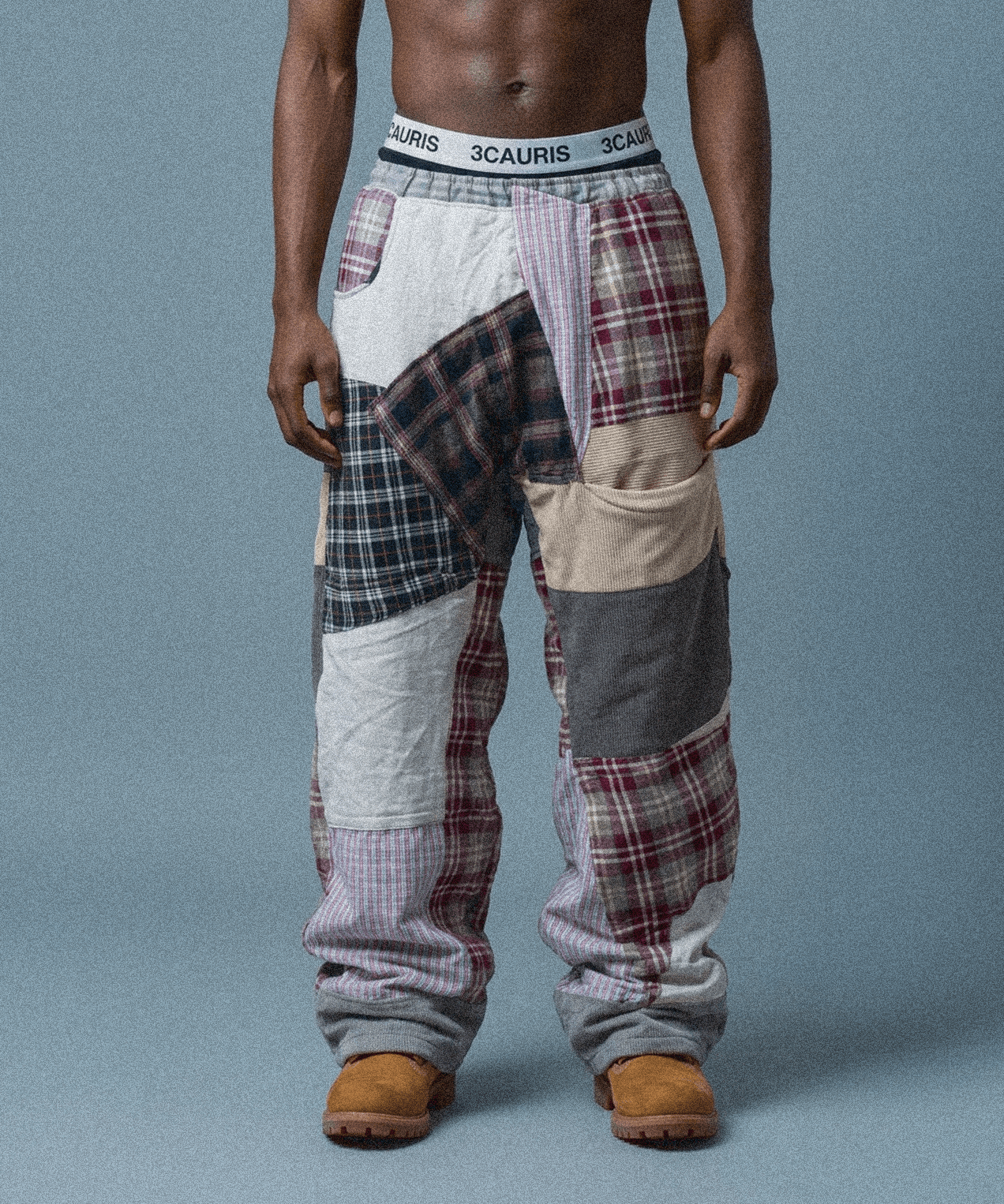 Other 3CAURIS 90s Patchwork Baggy Size US 37 - 1 Thumbnail