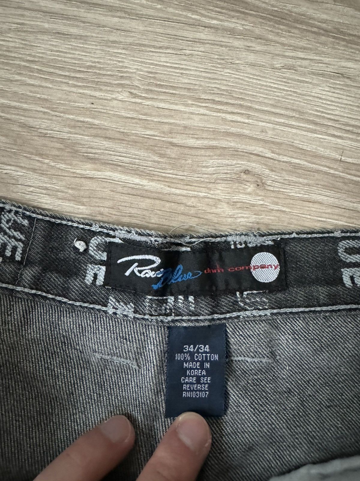 Vintage Crazy Vintage Y2K Raw Blue Jnco Style Monogram Baggy Jeans Size US 34 / EU 50 - 9 Thumbnail