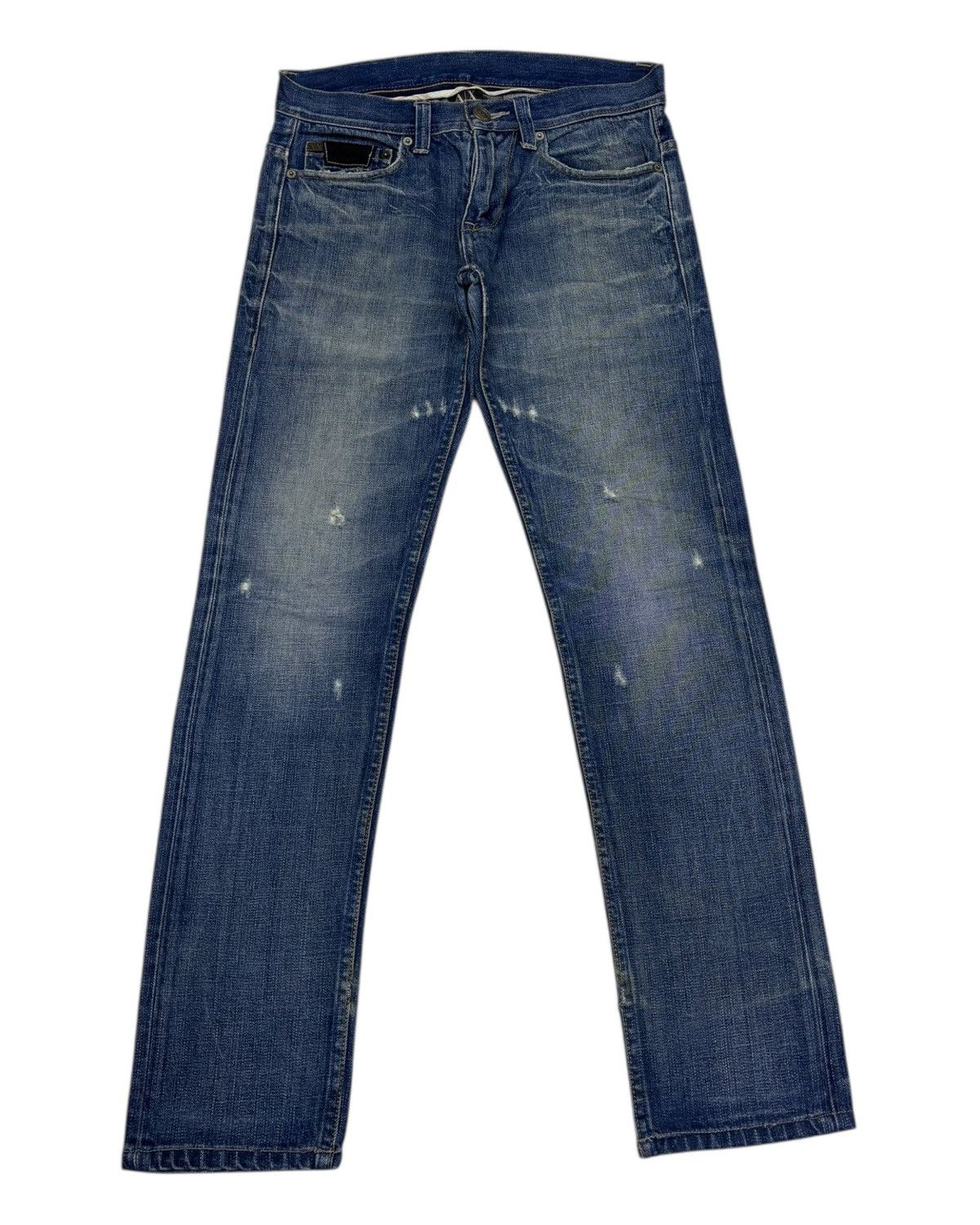 Armani Collezioni Armani Exchange Straight Leg Slim Fit Denim Jeans Size US 30 / EU 46 - 1 Thumbnail