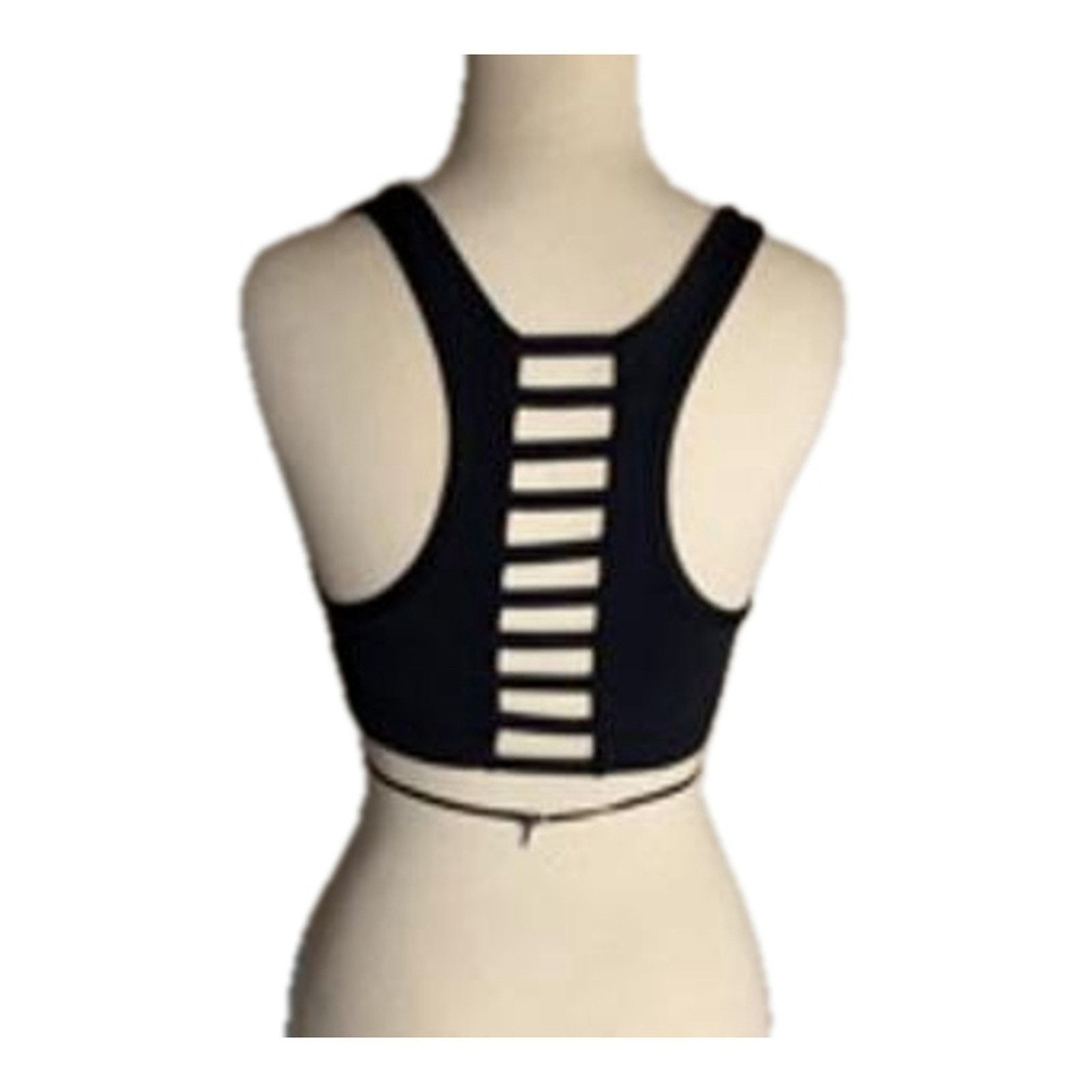 Pink Y2K Black Strappy Sports Bra PINK Victoria’s Secret M Size ONE SIZE - 8 Thumbnail