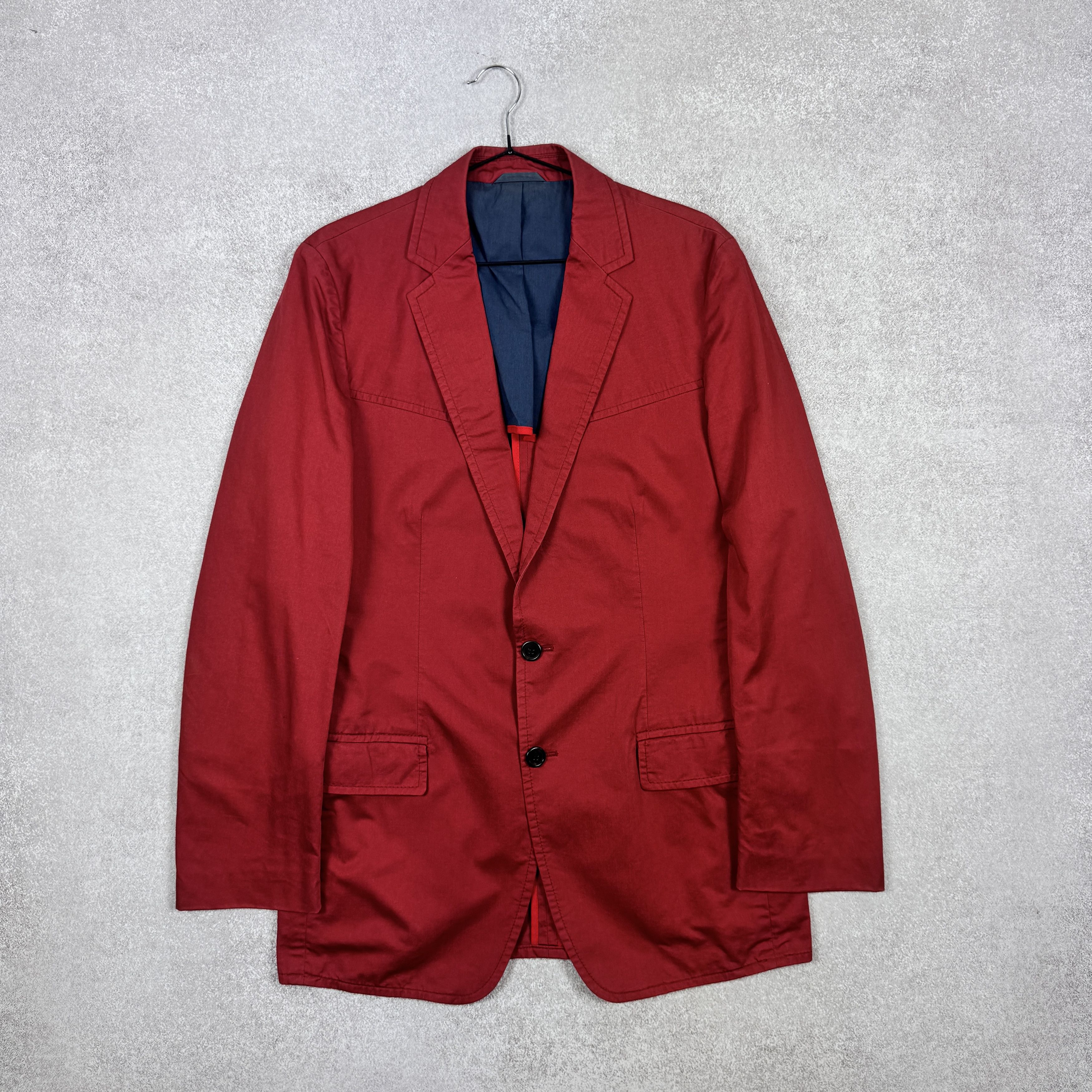Hugo Boss Hugo Boss Akten-we Red Cotton Slim Fit Blazer Size 48 / 38R Size 38R - 1 Thumbnail