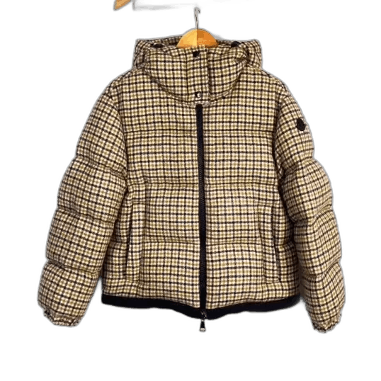 Moncler moncler yellow checkered down jacket Size US L / EU 52-54 / 3 - 1 Thumbnail