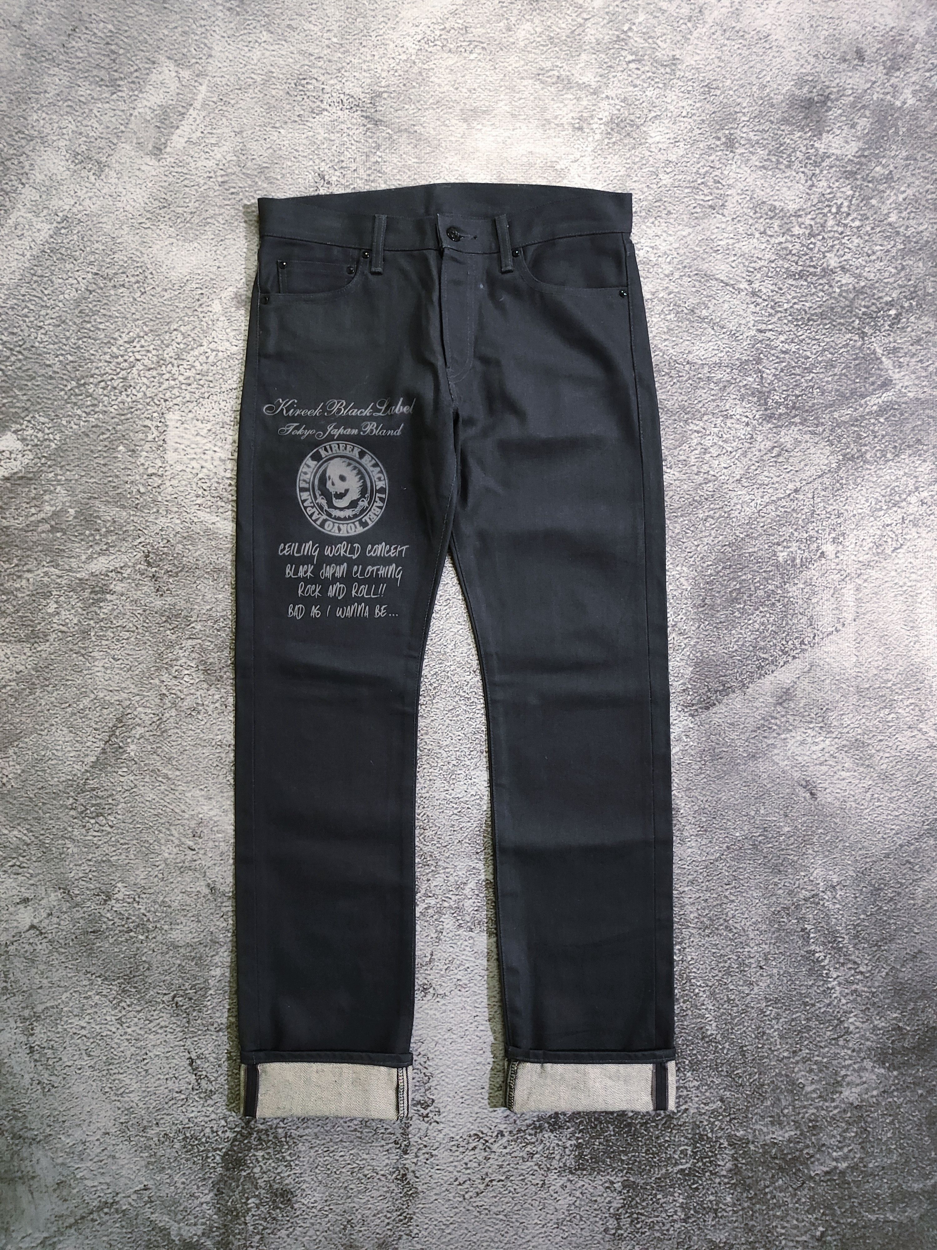 Japanese Brand 🔥RARE🔥 Kireek Black Label Tokyo Japan Selvedge Jeans Size US 31 - 1 Thumbnail
