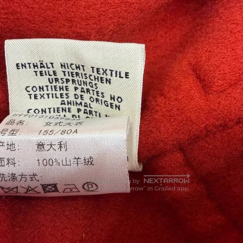 Hermes Hermes Red Cashmere Double Breasted Coat Size XXS / US 00 / IT 34 - 5 Thumbnail