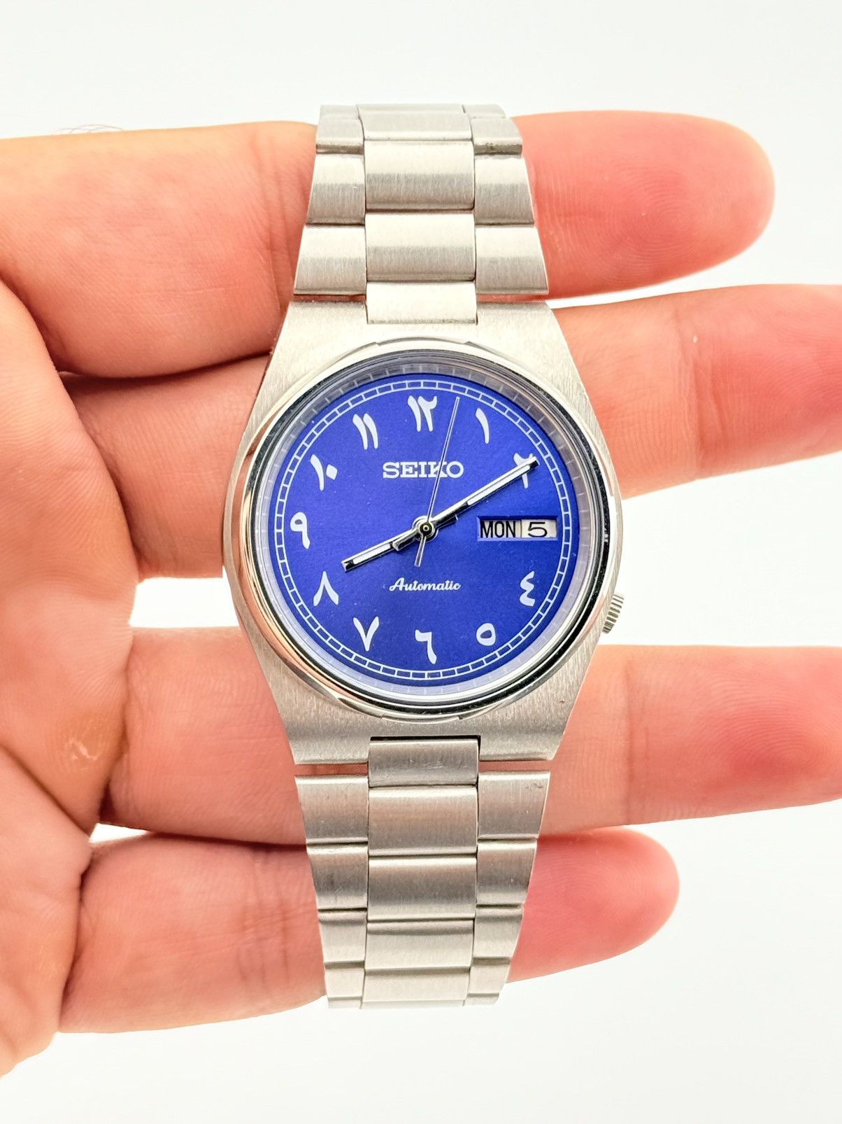 Seiko Seiko 5 Automatic Men’s Watch Navy Blue Dial Day Date Watch Size 36 - 5 Thumbnail