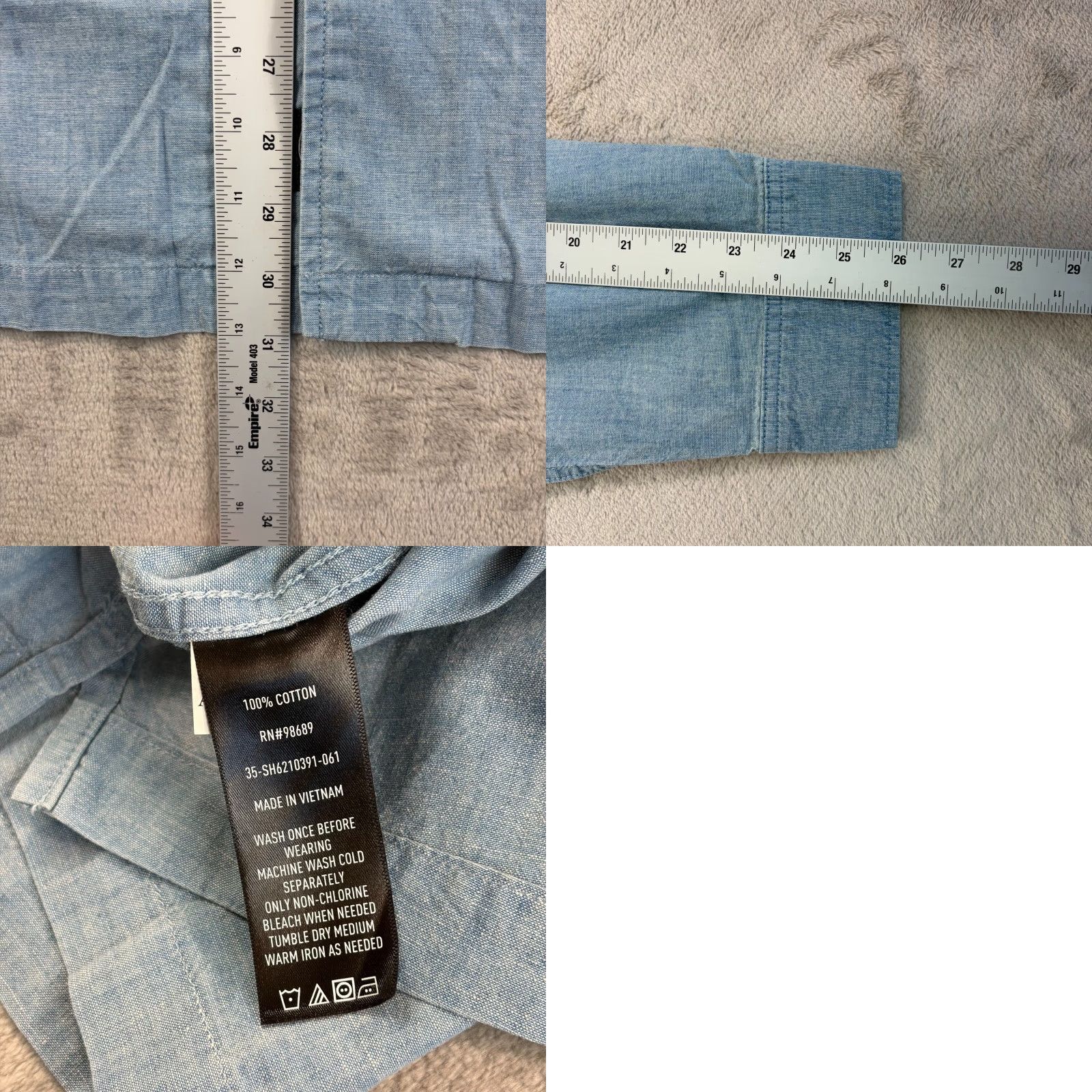 Todd Snyder Todd Snyder Relaxed Chambray CPO Overshirt in Bleached Indigo Men 2XL NWT Size US XXL / EU 58 / 5 - 8 Thumbnail