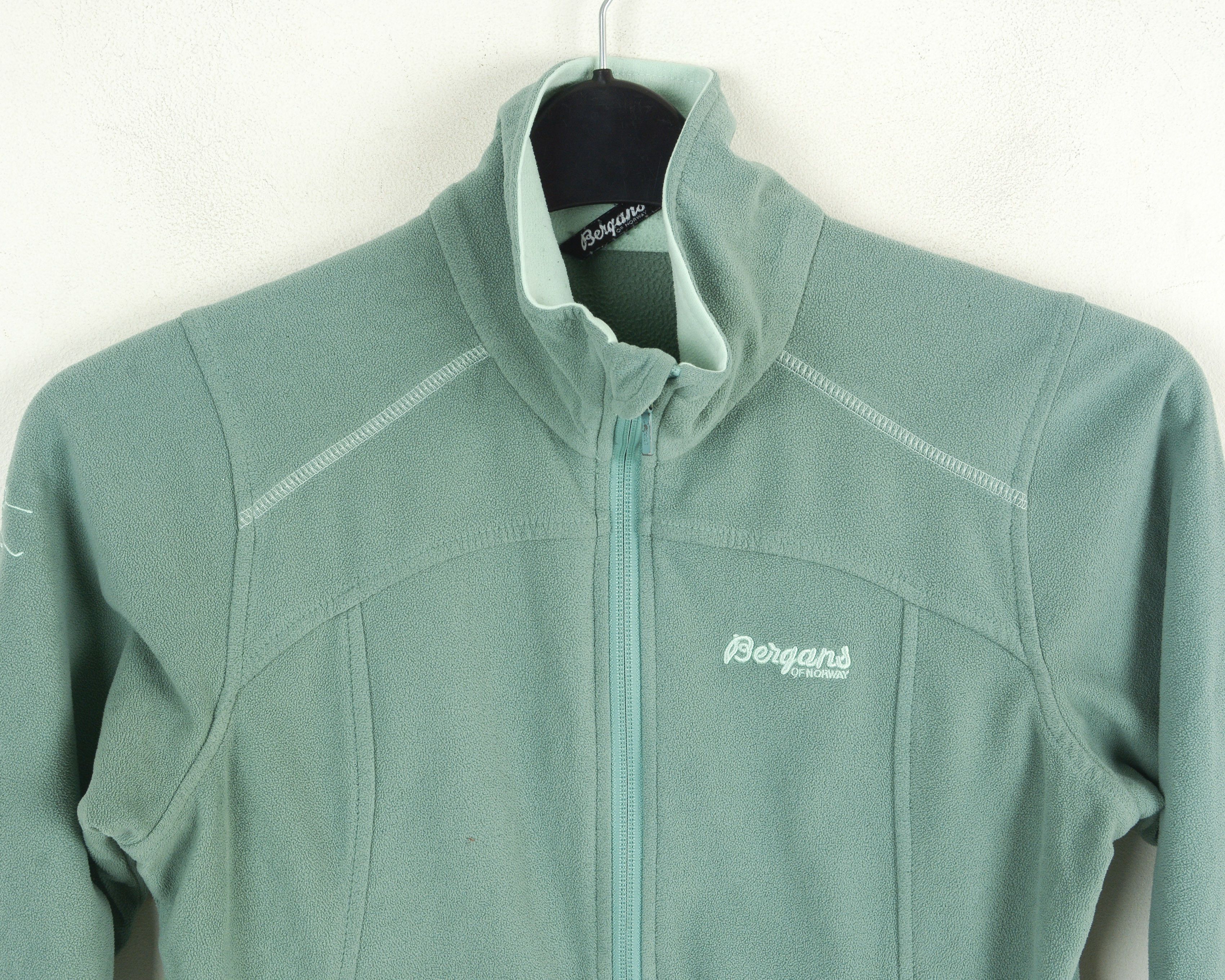 Designer BERGANS OF NORWAY Women S Fleece Jumper Green Zip Up Jacket Size S / US 4 / IT 40 - 2 Thumbnail