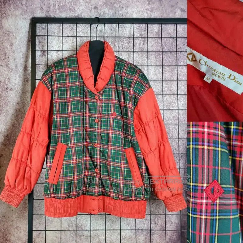 Dior Dior Red Checkered Cotton Short Jacket . Size M / US 6-8 / IT 42-44 - 1 Thumbnail