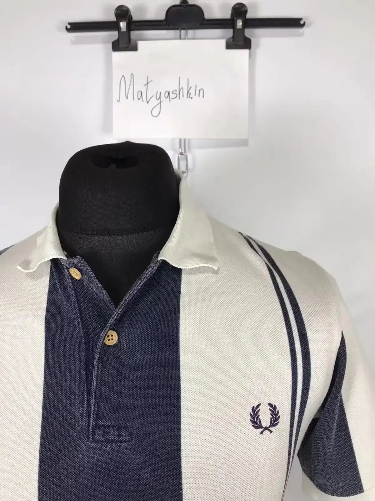 Fred Perry Fred Perry x South Sea striped polo T shirt size S Size US S / EU 44-46 / 1 - 3 Thumbnail