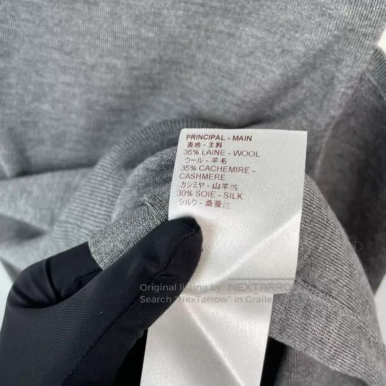 Louis Vuitton Louis Vuitton Grey cashmere off-the-shoulder knit sweater Size M / US 6-8 / IT 42-44 - 7 Thumbnail