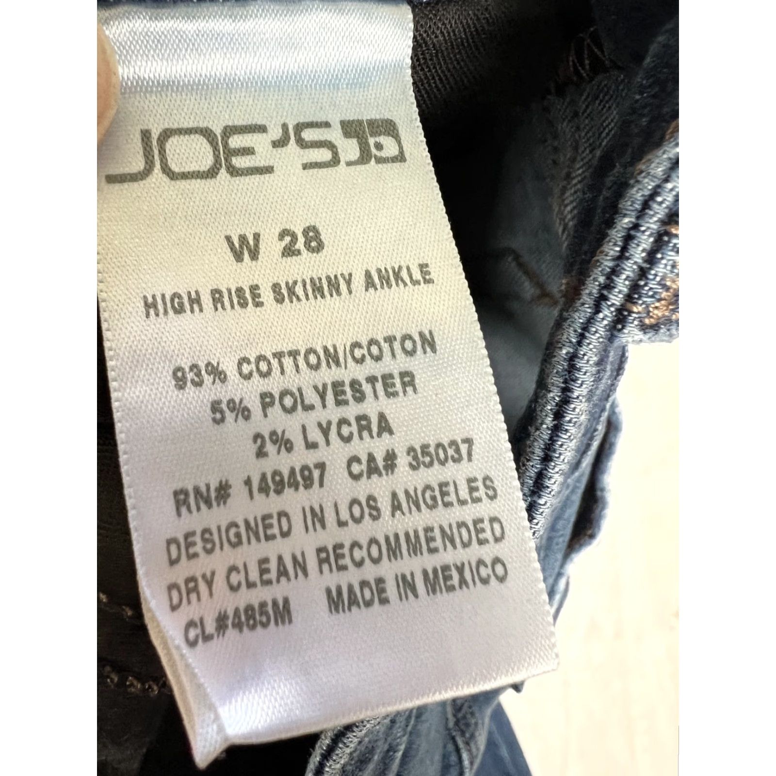 Vintage Joe's Jeans Women's Jeans 28 Denim High Rise Skinny Ankle Dark Wash Distressed Blue Regular 27in Inseam Womens Jeans Size 28" / US 6 / IT 42 - 5 Thumbnail