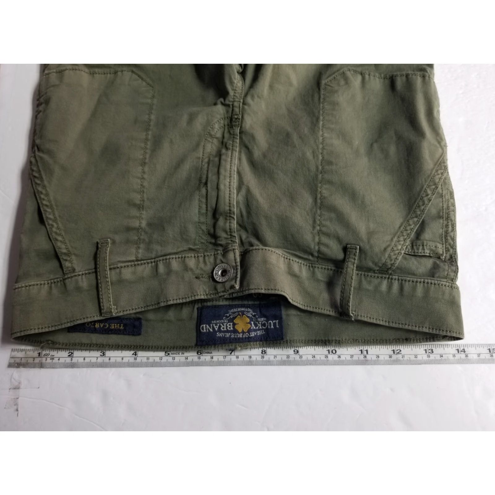 Lucky Brand Lucky Brand Pants Women's Cargo Mid Rise Army Green Size 00/24 Size 24" / US 00 / IT 34 - 3 Thumbnail