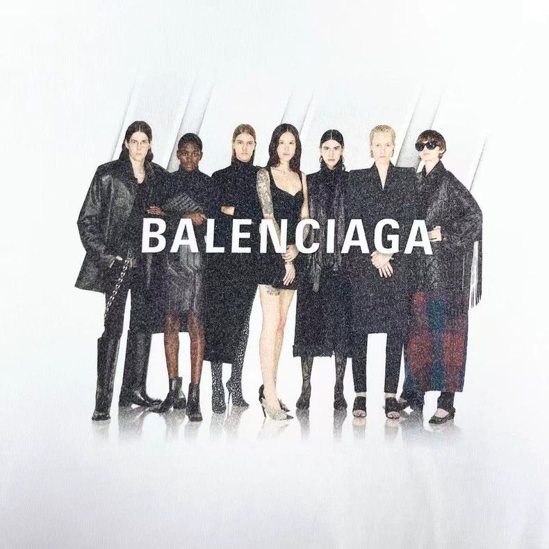 Balenciaga Balenciaga White Band Logo Letter Printed Short Sleeve Size US S / EU 44-46 / 1 - 4 Thumbnail