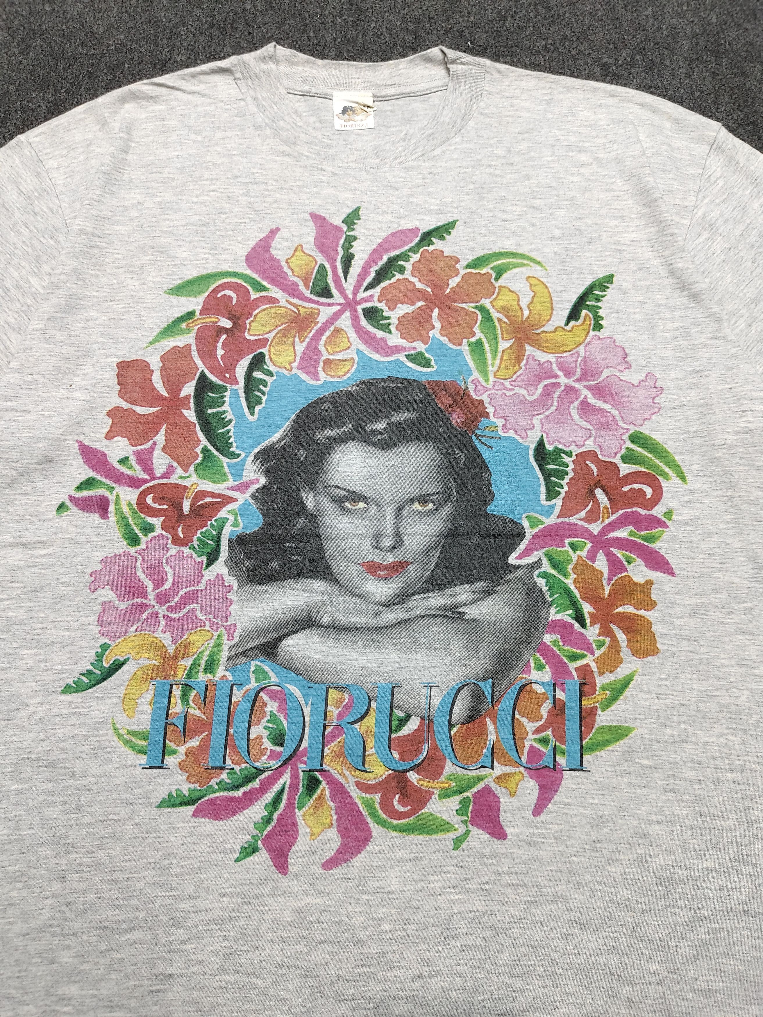 Fiorucci 2000s Fiorucci Japan- Rare Pop Floral Portrait T-Shirt Size US M / EU 48-50 / 2 - 2 Thumbnail