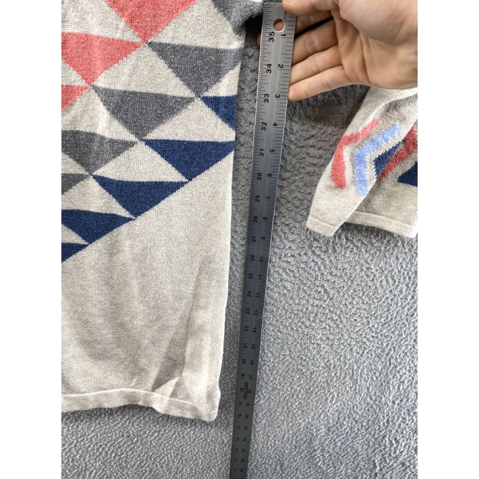 J. Jill VINTAGE J Jill Beige Aztec Print Open Front Knit Cardigan Sweater Women’s Size Small Size S / US 4 / IT 40 - 5 Thumbnail