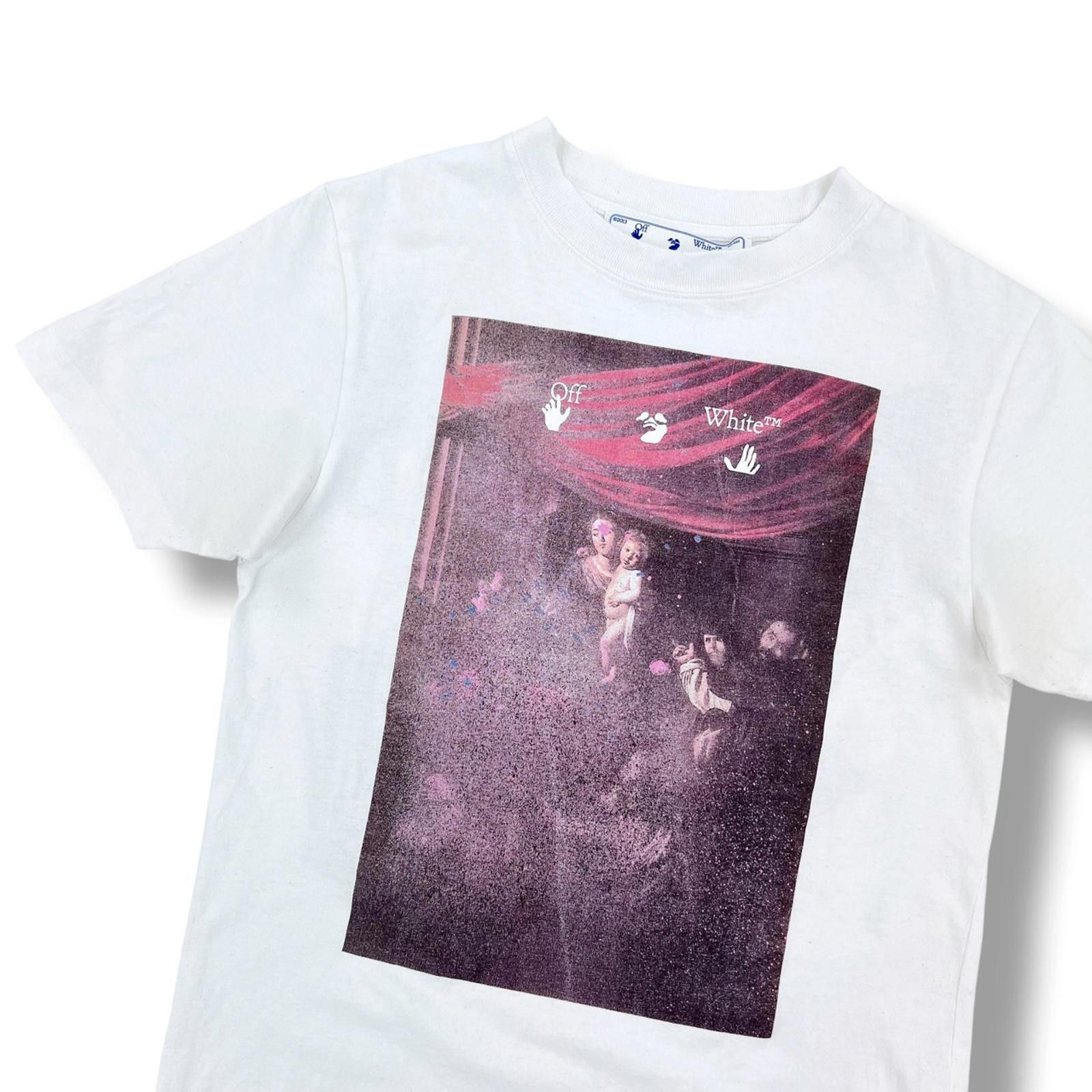 Off-White Off-White Sprayed Caravaggio White T Shirt Size US XS / EU 42 / 0 - 1 Thumbnail