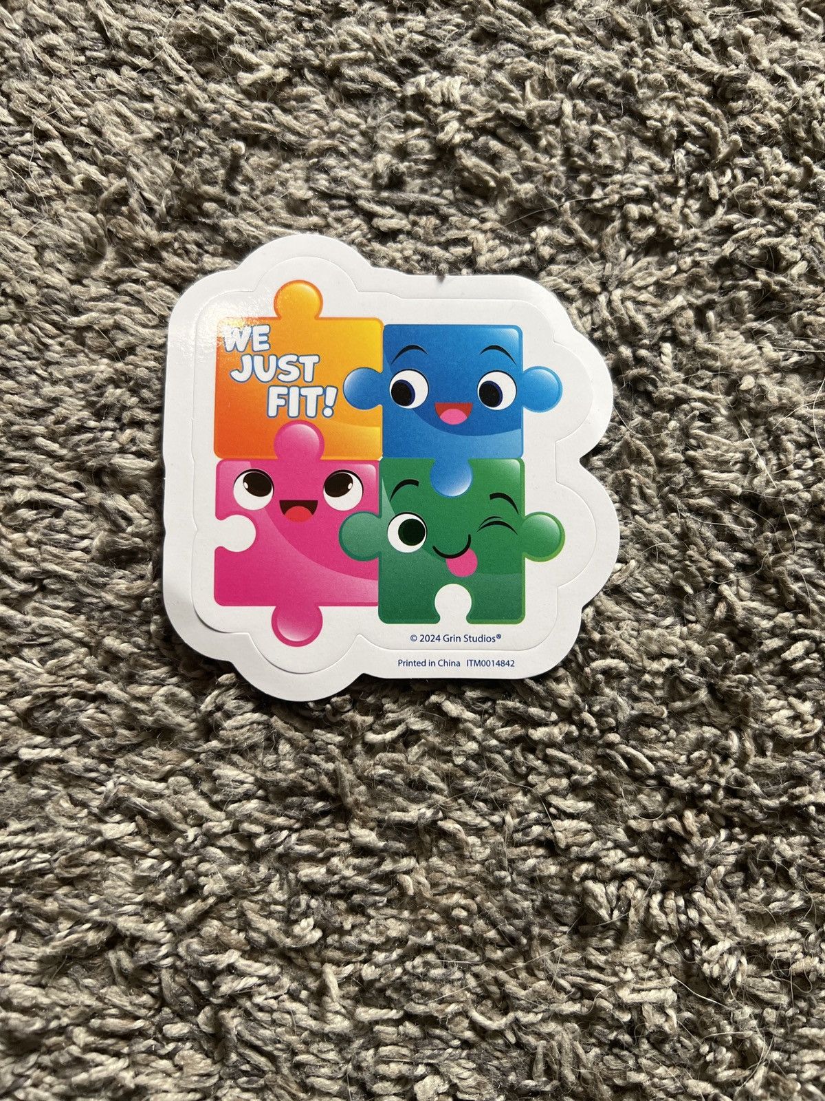 Hypebeast 2024 Grin Studios We Just Fit! Sticker Size ONE SIZE - 1 Thumbnail