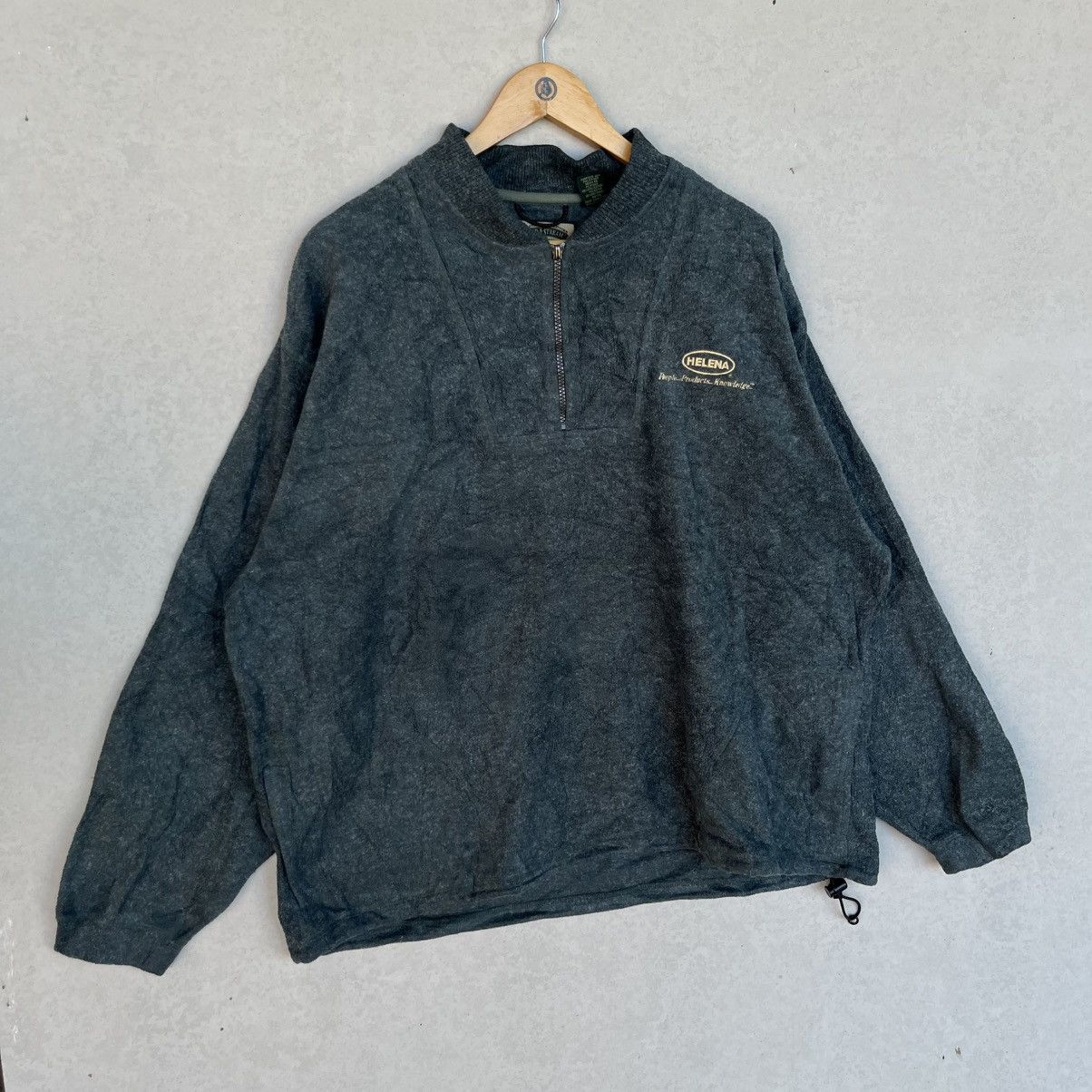 Other Vintage Green Quarter Zip Fleece Sweatshirt With Size XL Size US XL / EU 56 / 4 - 3 Thumbnail