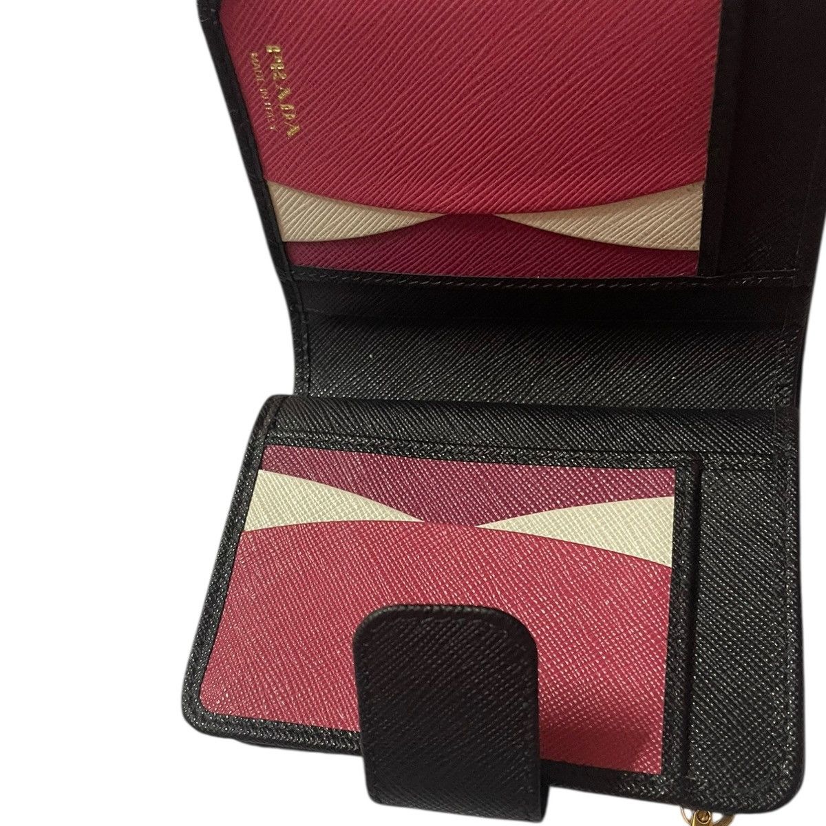 Prada Prada women's wallet in black Saffiano leather Size ONE SIZE - 7 Thumbnail