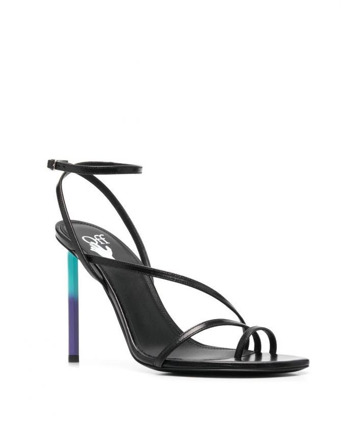 Off-White o1gr1nt0125 Nappa Grad Highallen Sandals in Black Size US 6 / IT 36 - 2 Thumbnail
