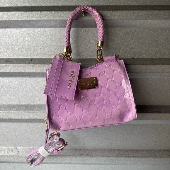 Bebe NWT Bebe Glossy Purple Satchel Bag Size ONE SIZE - 1 Thumbnail