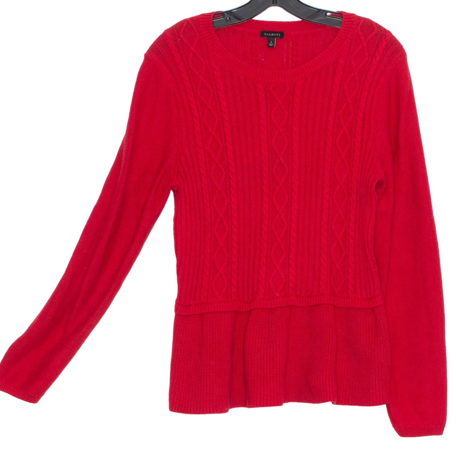 Other Talbots Sweater Cable Minimalist Preppy Holiday Red Small Size S / US 4 / IT 40 - 5 Thumbnail