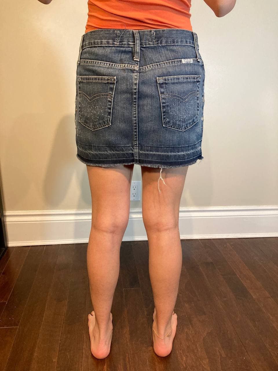 Vintage Denim Mini Skirt Size 27" / US 4 / IT 40 - 7 Thumbnail