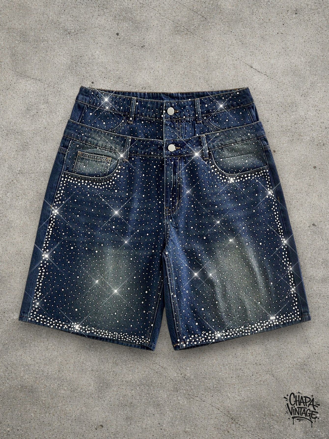 Japanese Brand Denim diamond shorts Size US 32 / EU 48 - 1 Thumbnail