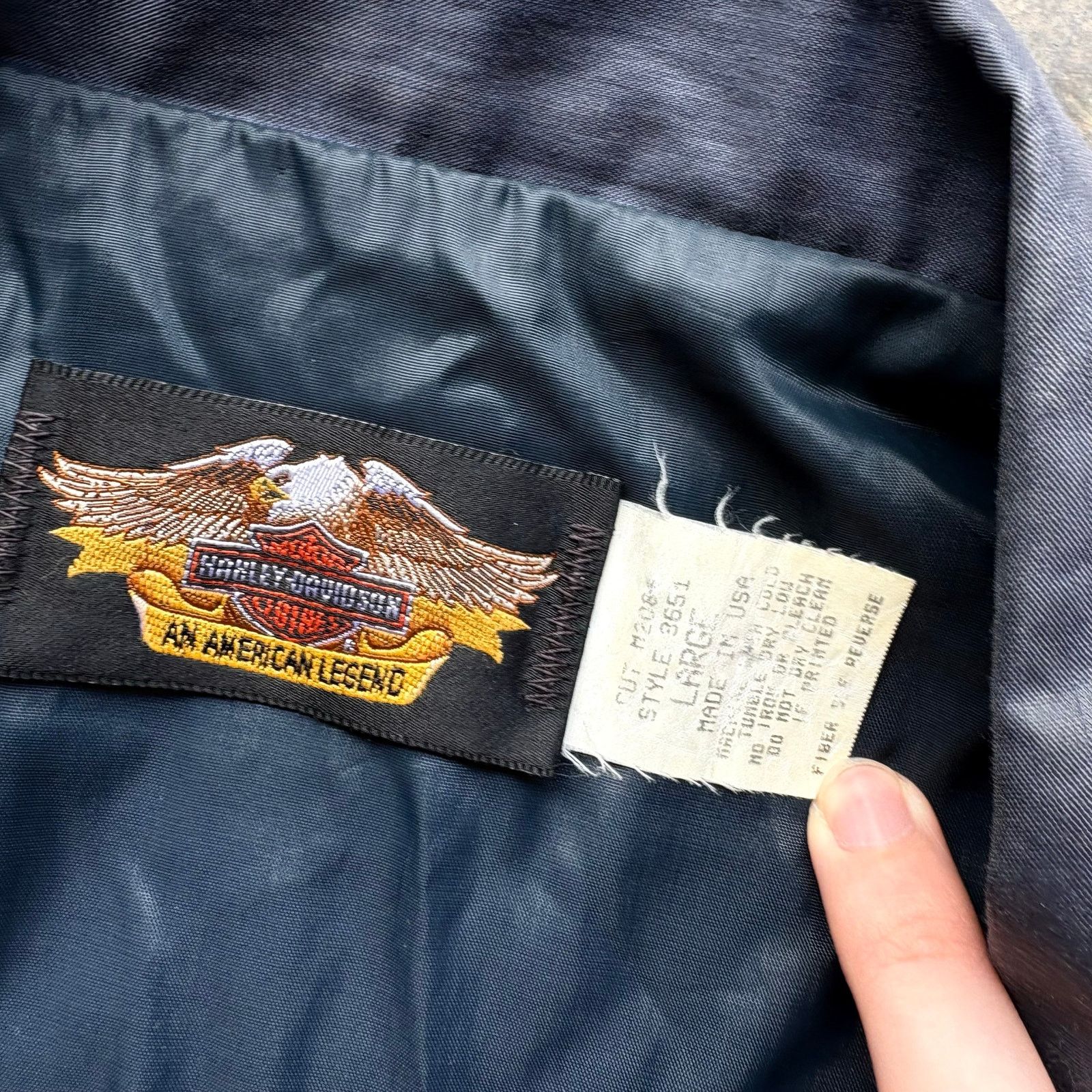 Harley Davidson Super Faded Vintage Harley Davidson Riding Jacket Size US L / EU 52-54 / 3 - 3 Thumbnail