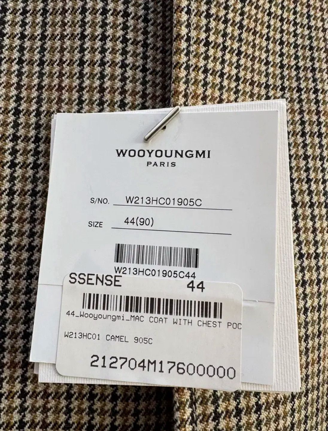 Wooyoungmi Wooyoungmi FW21 Houndstooth Mac Coat Oversized Size US S / EU 44-46 / 1 - 8 Thumbnail