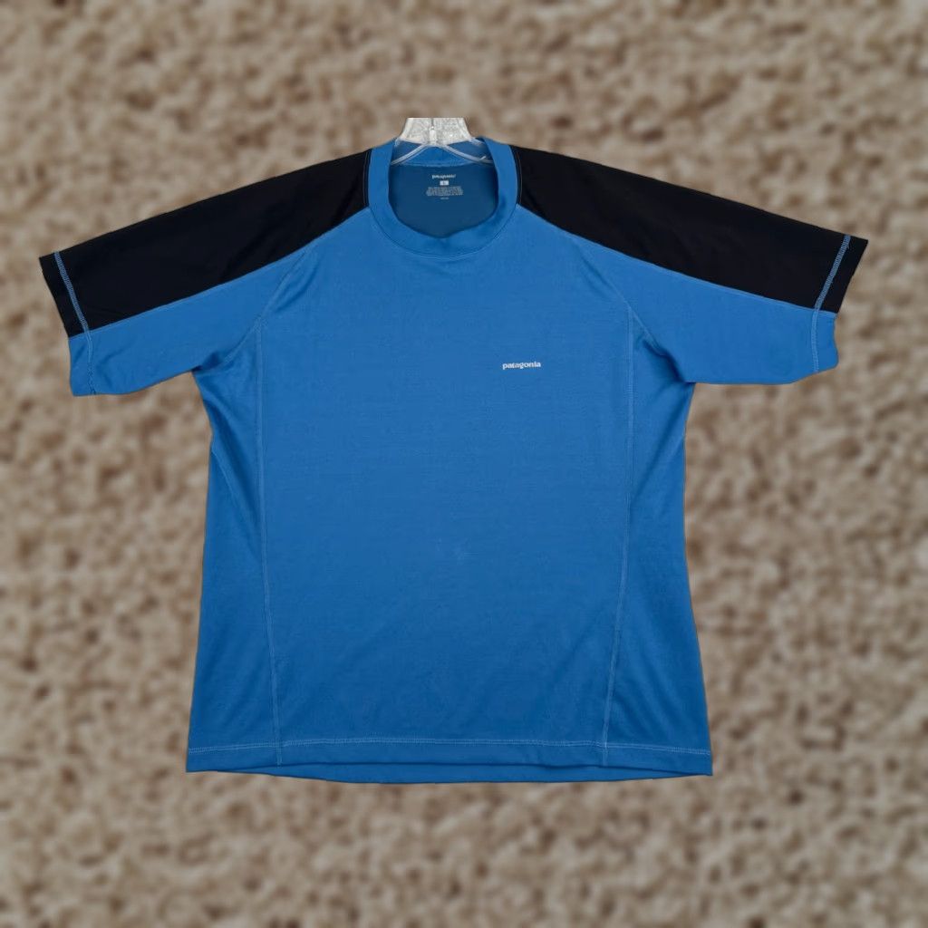 Patagonia Patagonia Shirt Men Large Blue Short Sleeve Crew Neck T-Shirt Logo All Seasons Regular Fit USA Blue Mens Size US L / EU 52-54 / 3 - 1 Thumbnail