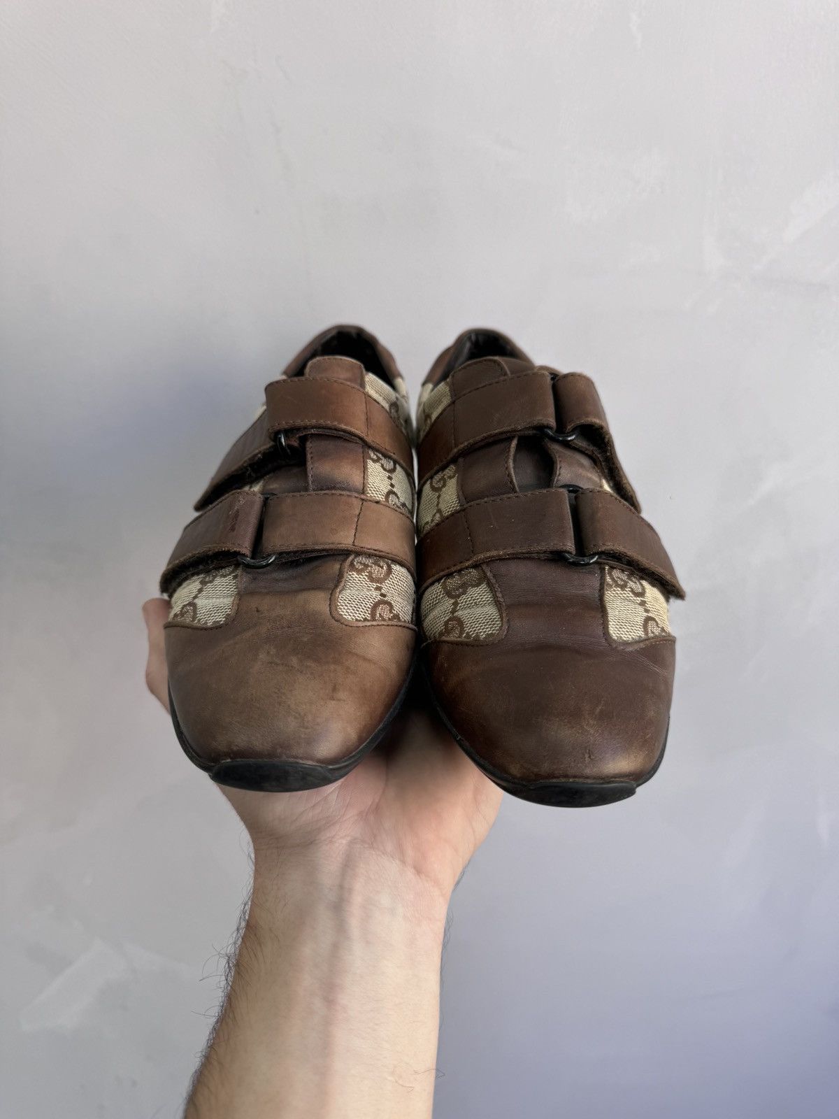Gucci × Vintage SALE💣💣 Gucci Vintage Leather Sneakers GG Monogram size 37 Size US 7 / IT 37 - 5 Thumbnail