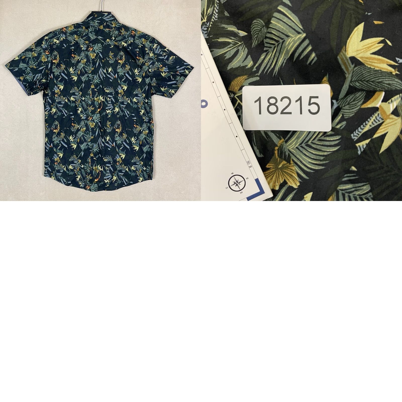 Vintage Voyage Craft Flow Shirt M Black Floral Tropical Short Sleeve Hawaiian Button Up Mens Size US M / EU 48-50 / 2 - 9 Thumbnail