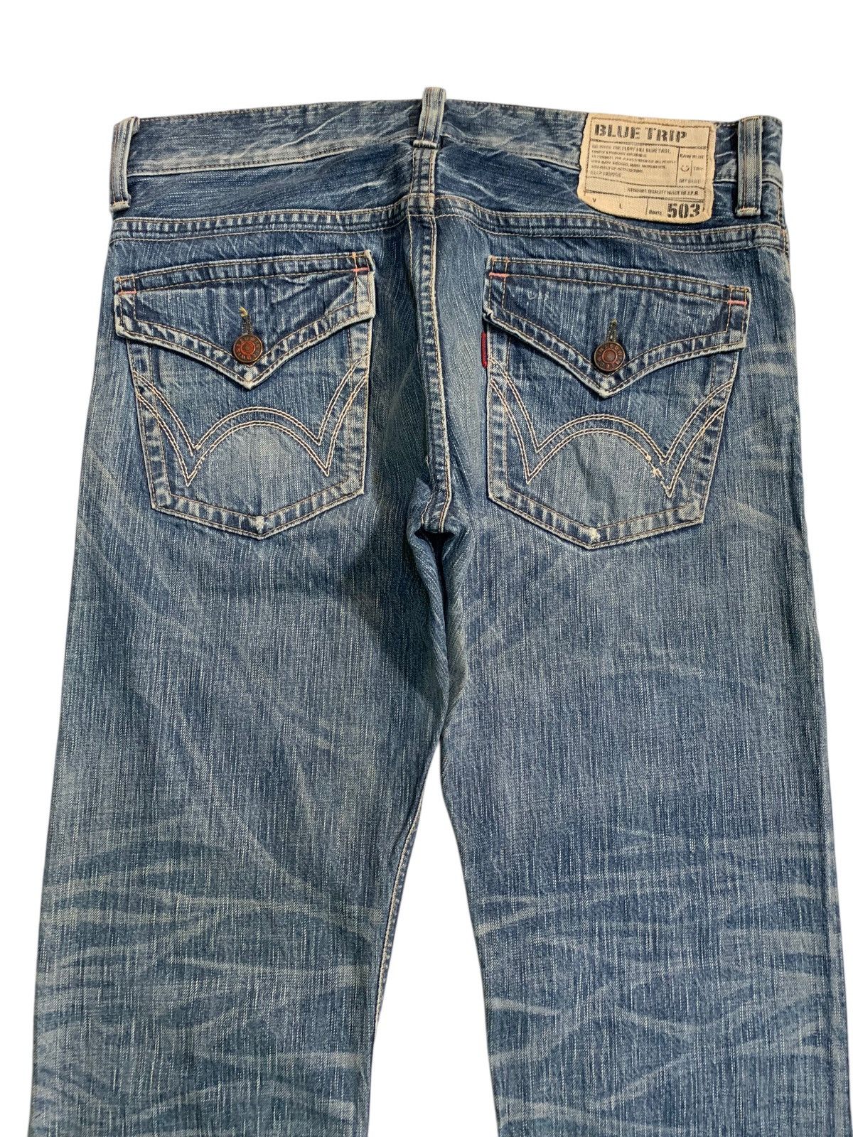 Edwin FLARE JAPANESE EDWIN BLUE TRIP CLAWMARK RUSTY PUNK DENIM Size US 35 - 8 Thumbnail