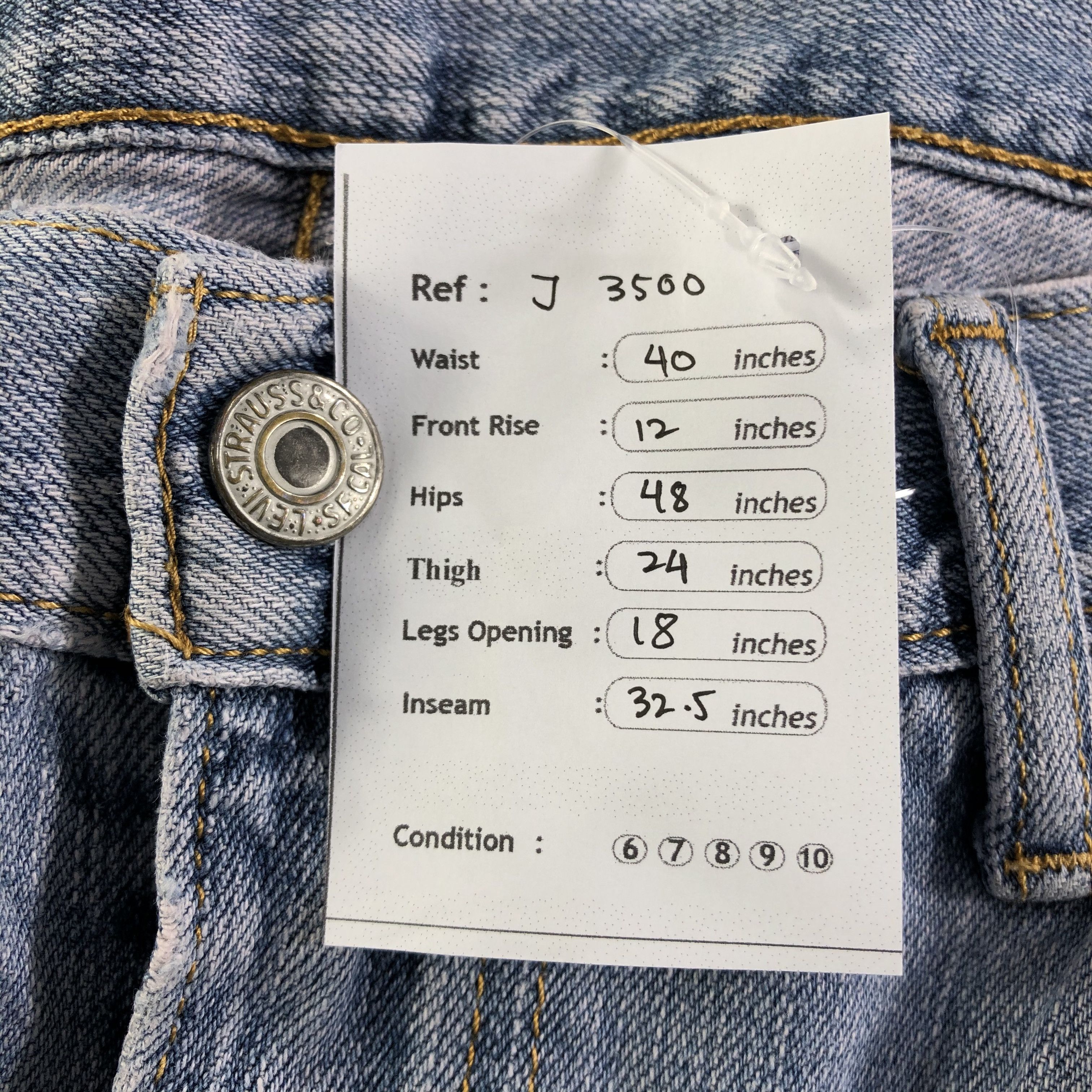 Levi's Vintage Light Wash Levis 514 Jeans-J3500 Size US 40 / EU 56 - 13 Thumbnail