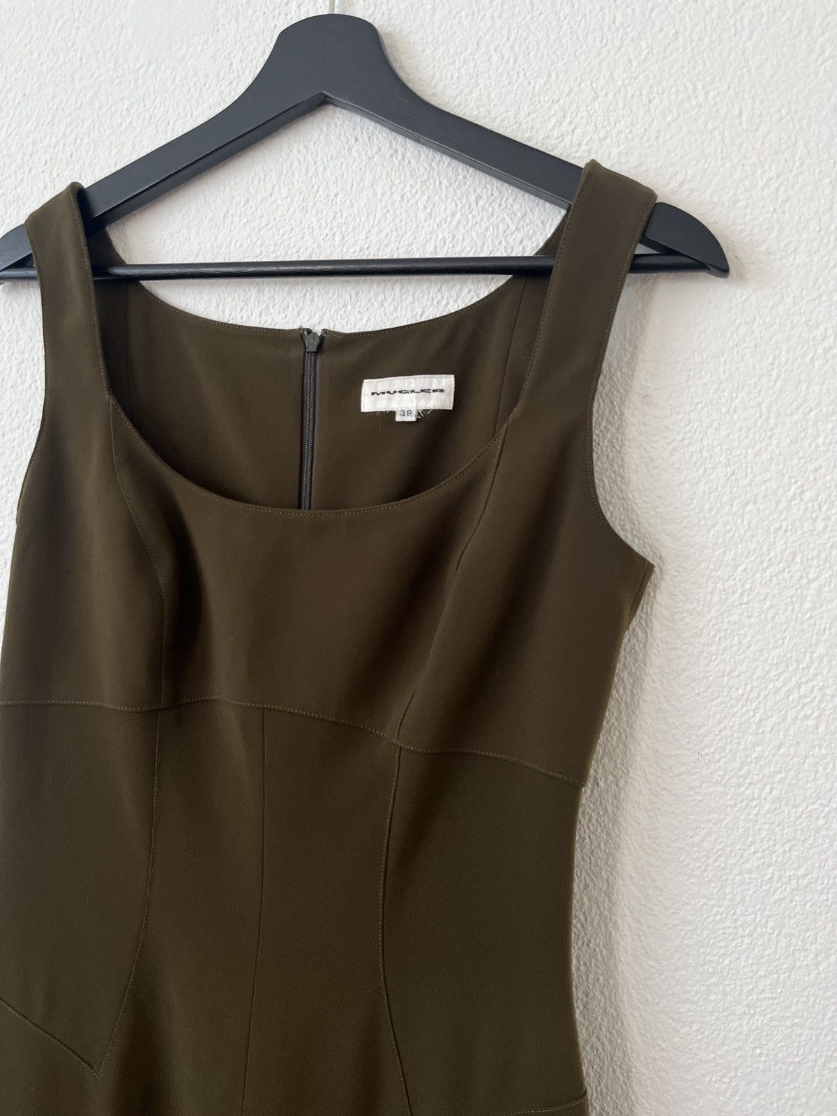 Designer × Mugler × Thierry Mugler Thierry Mugler vintage khaki jumpsuit S/M 38 Size 27" / US 4 / IT 40 - 2 Thumbnail