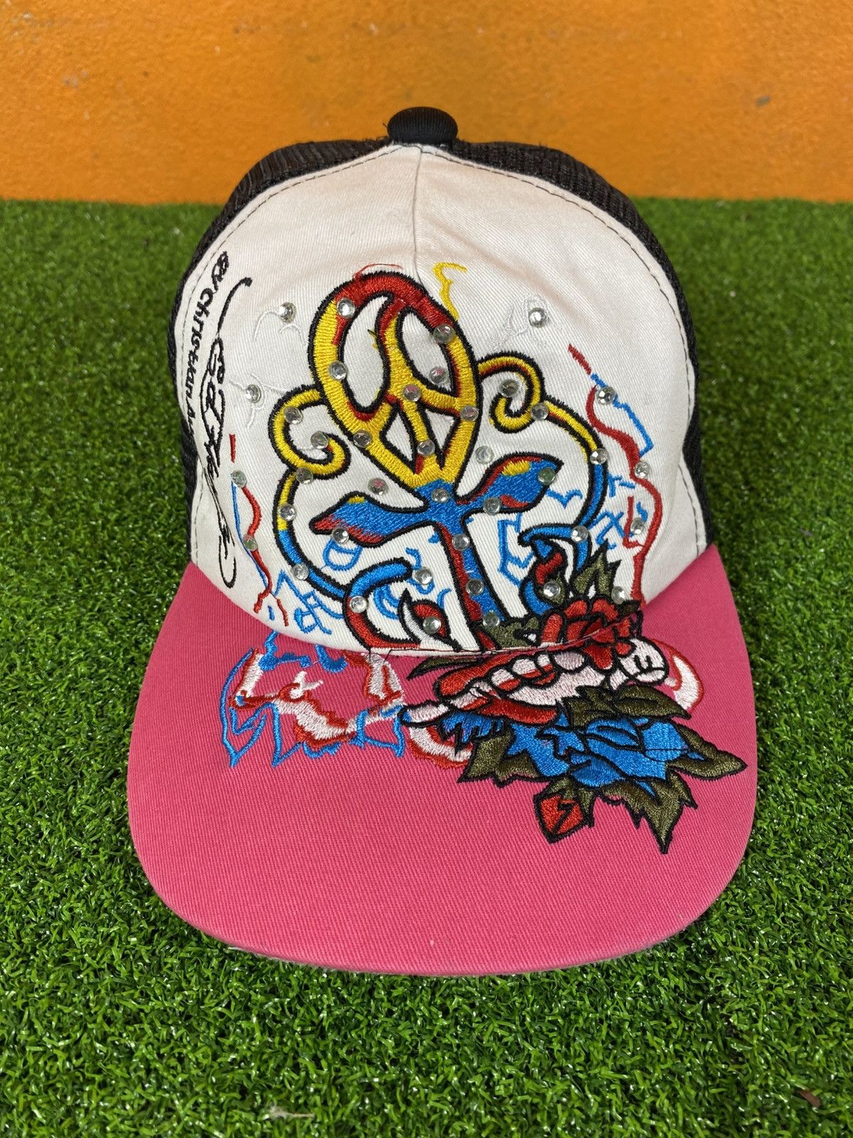 Christian Audigier Vintage Ed Hardy Trucker Cap Rhinestone Christian Audigier Size ONE SIZE - 14 Thumbnail