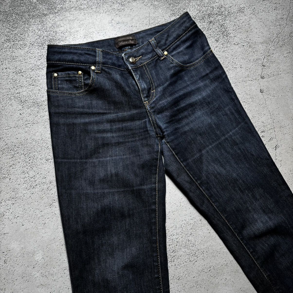 Roberto Cavalli rare flared roberto cavalli jeans golden logo y2k Size 28" / US 6 / IT 42 - 7 Thumbnail