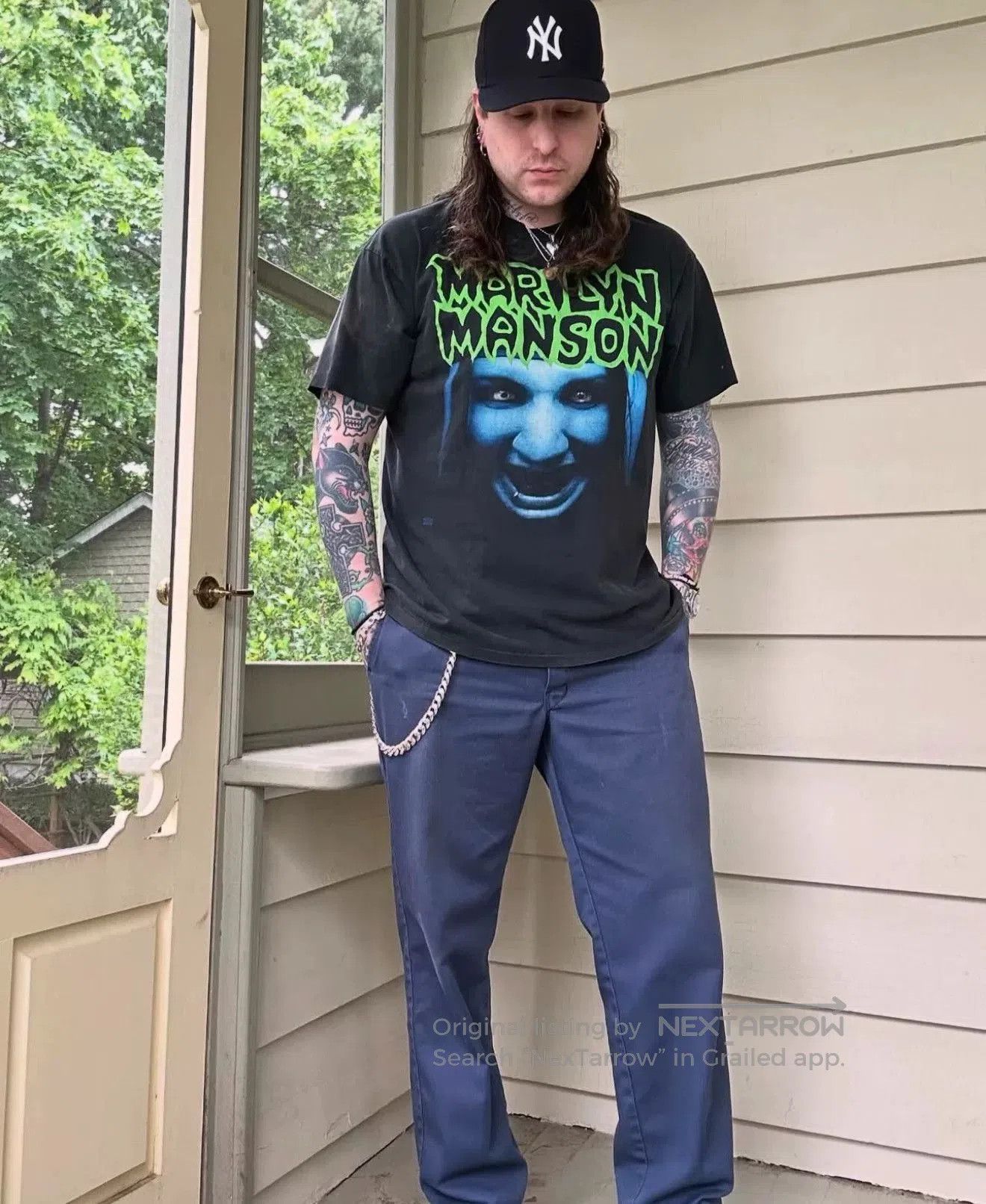 Vintage Vintage 90s Marilyn Manson Band Tee. Size US M / EU 48-50 / 2 - 7 Thumbnail