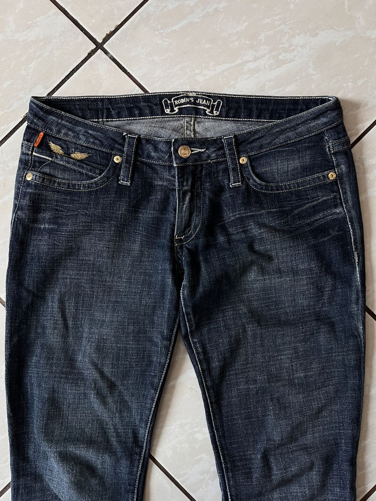 Robins Jeans Vintage Robins Jean Pants Big Logo Jeans Rare Luxury Flared Size 29" - 6 Thumbnail