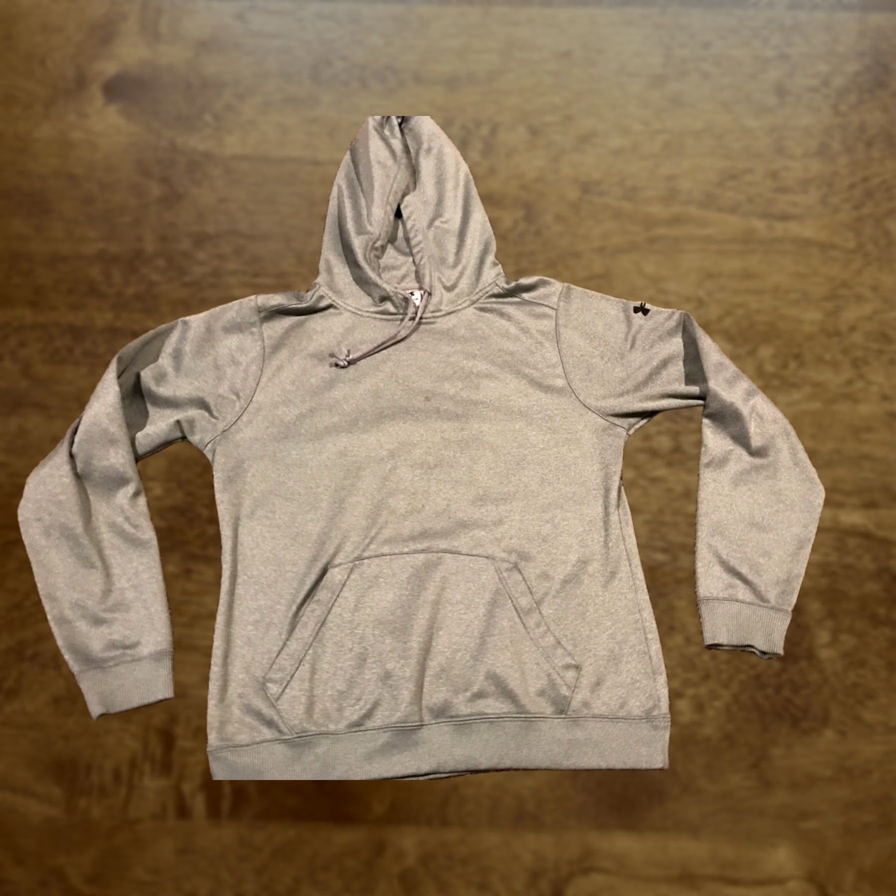 Under Armour VINTAGE? No — Under Armour Hoodie Women S Gray Polyester Logo Storm Long Sleeve Solid Fleece Casual Activewear A18 Size S / US 4 / IT 40 - 1 Thumbnail