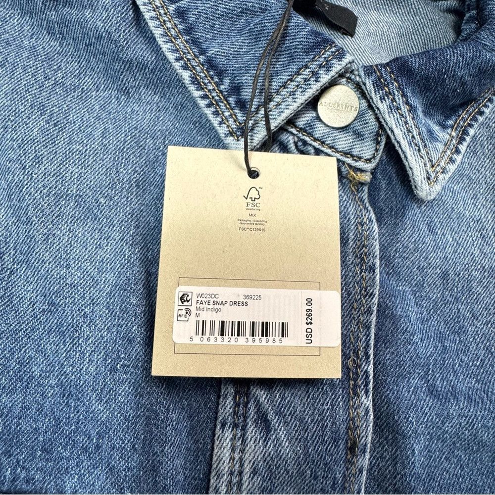Allsaints NWT New $269 AllSaints Faye Blue Oversized Denim Dress In M Size M / US 6-8 / IT 42-44 - 6 Thumbnail