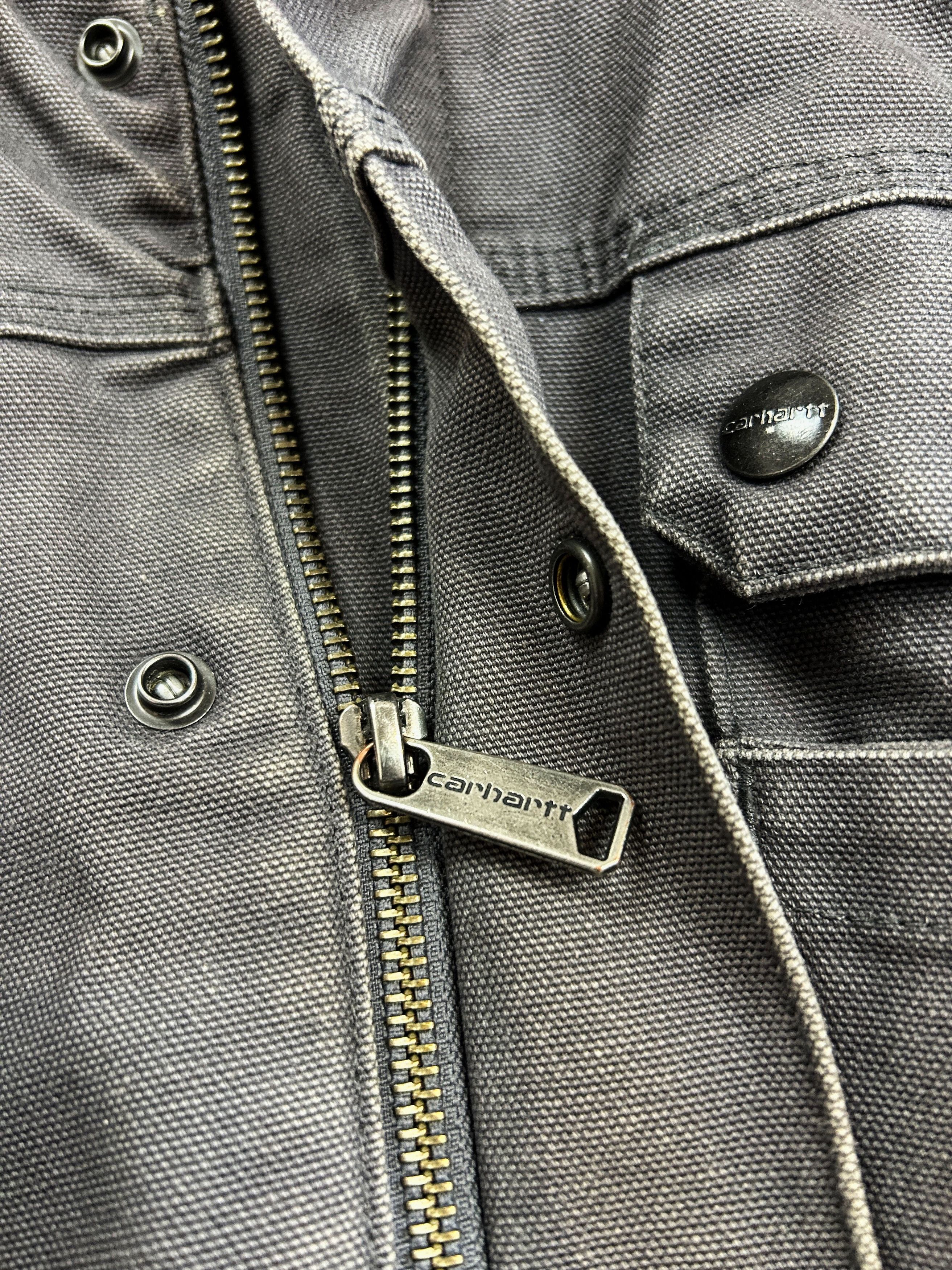 Carhartt Carhartt Hooded Duck Canvas Work Jacket Faded Distressed Size US L / EU 52-54 / 3 - 12 Thumbnail