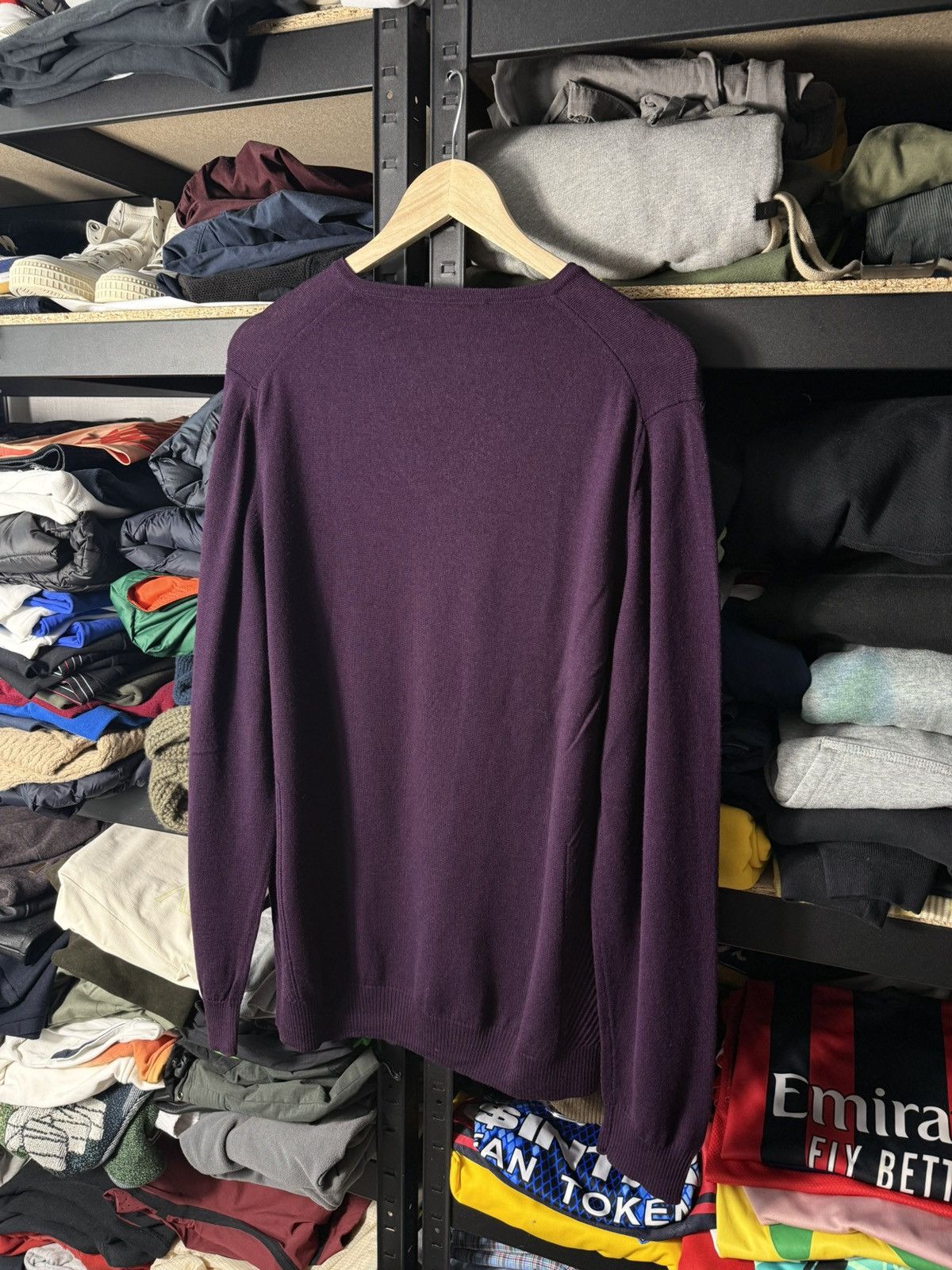 Porsche Design Porsche Design Wool Sweater V Neck Purple Mens Italy luxury Size US L / EU 52-54 / 3 - 11 Thumbnail