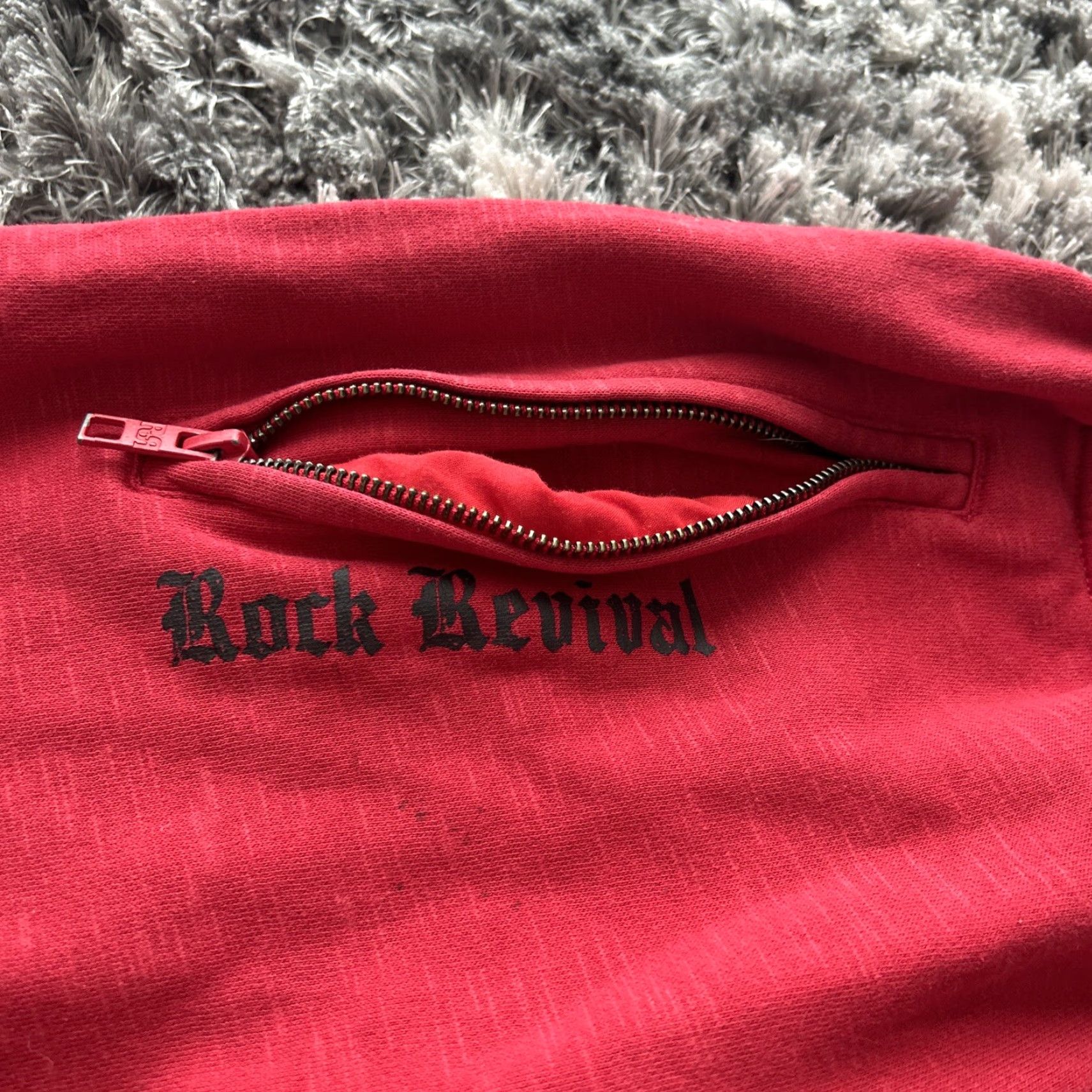 Vintage VINTAGE Rock Revival Sweatpants Mens S Red Adjustable Waist Sweat Pants 90s Y2K Activewear Size US 29 - 3 Thumbnail