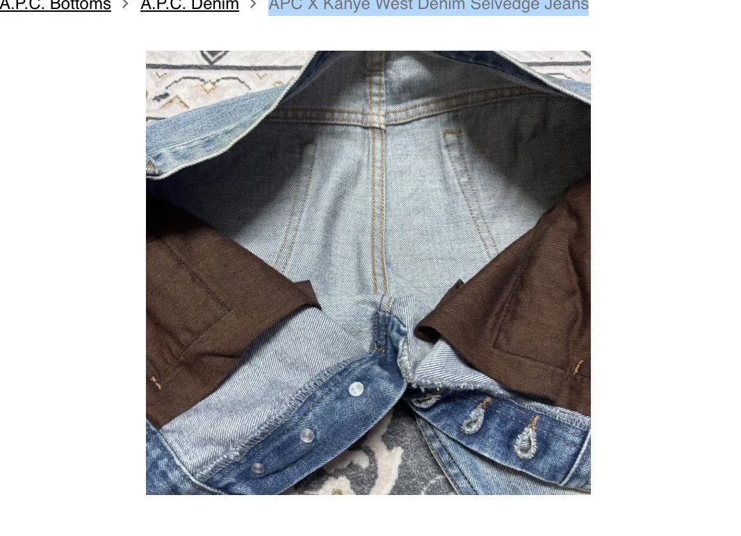 A.P.C. A.P.C. X Kanye west Selvedge Light wash (insane fade) 2013 ) Size US 29 - 7 Thumbnail