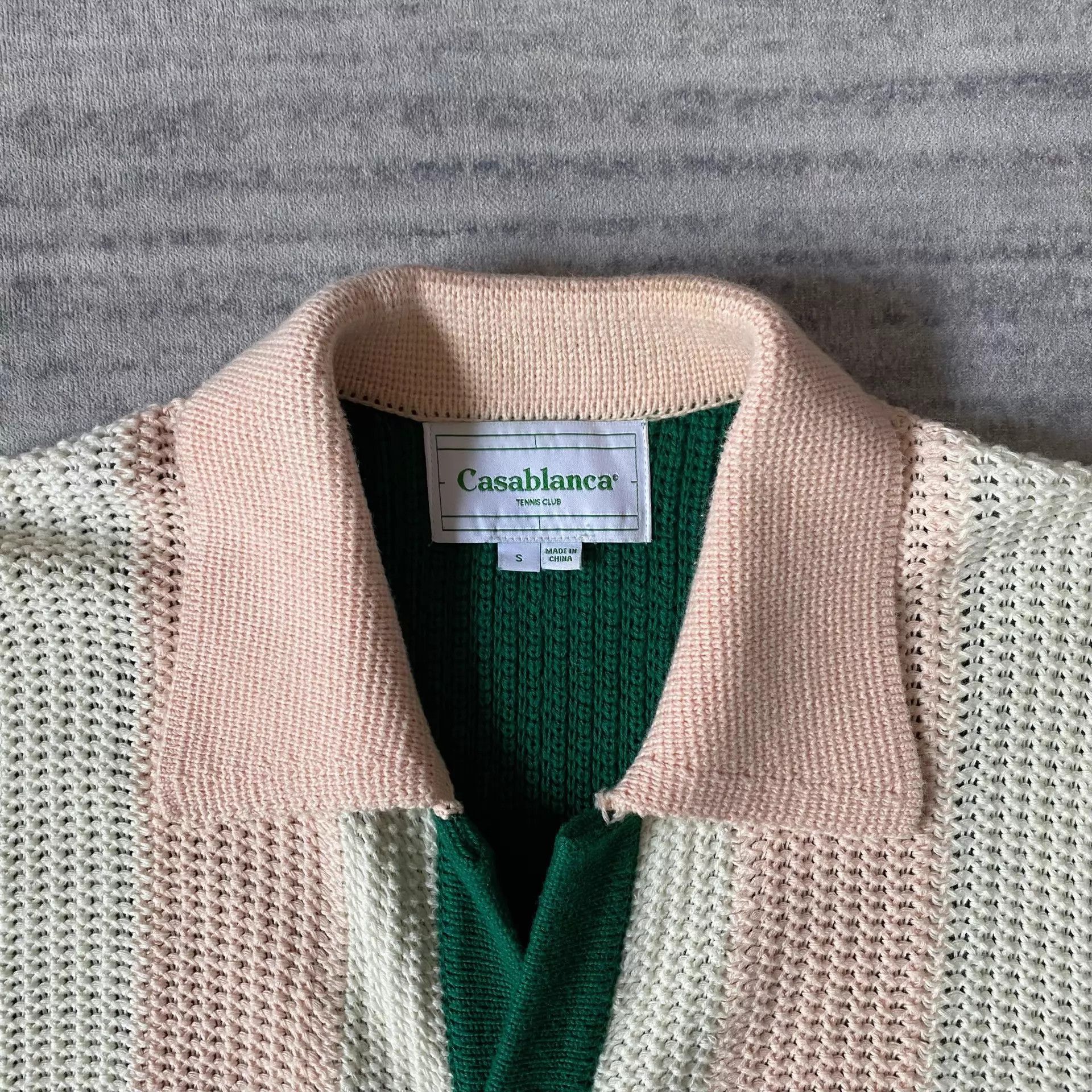 Casablanca Casablanca White Green Color-Blocked Short Sleeve Knit Vest S Size US S / EU 44-46 / 1 - 4 Thumbnail